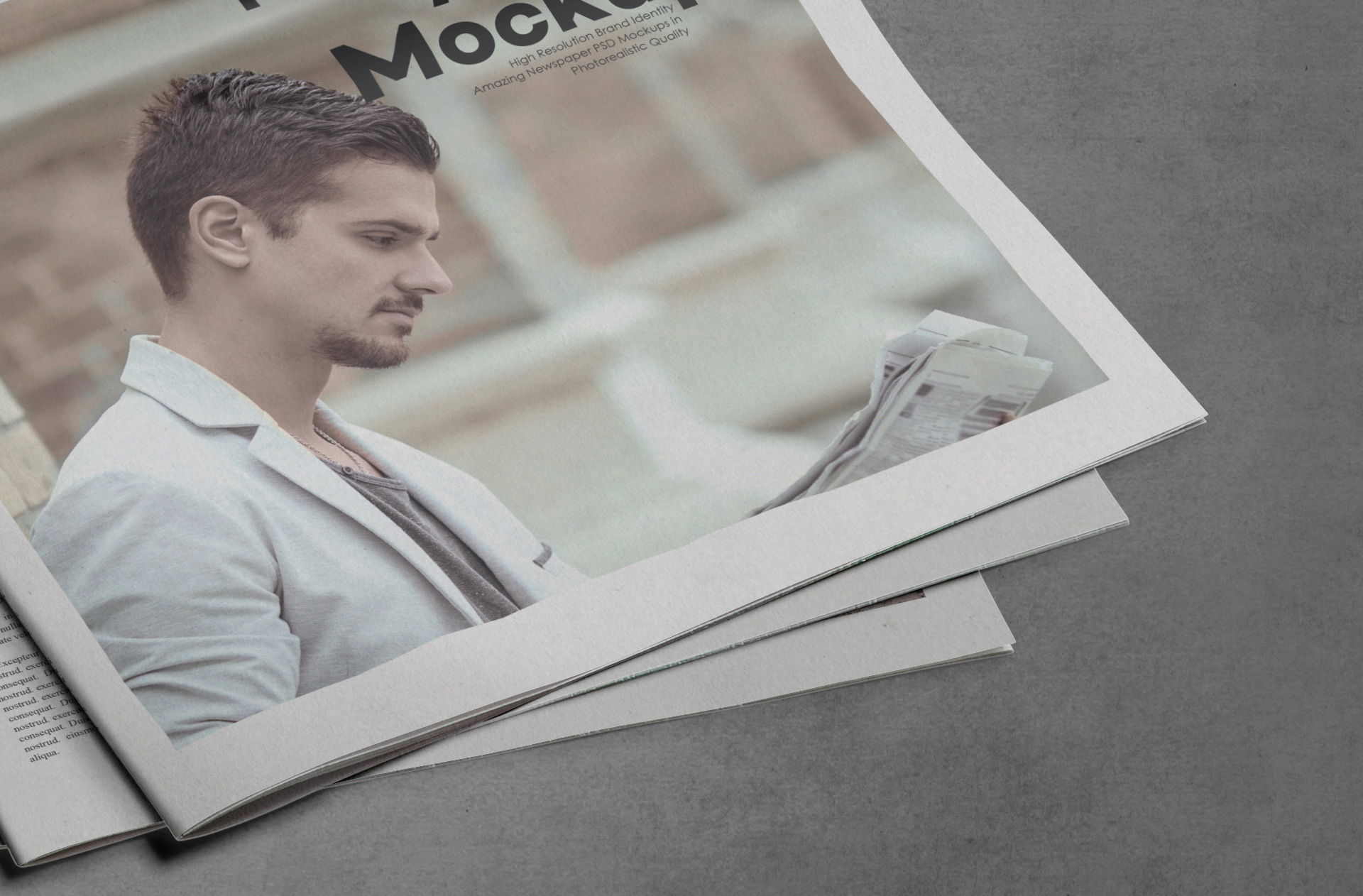 advertising layout mock-up