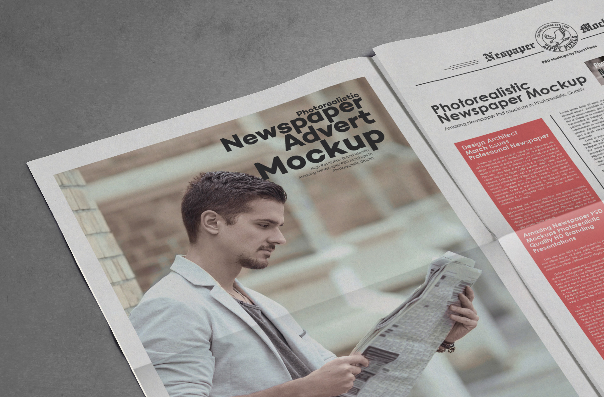 A3 newspaper mockup