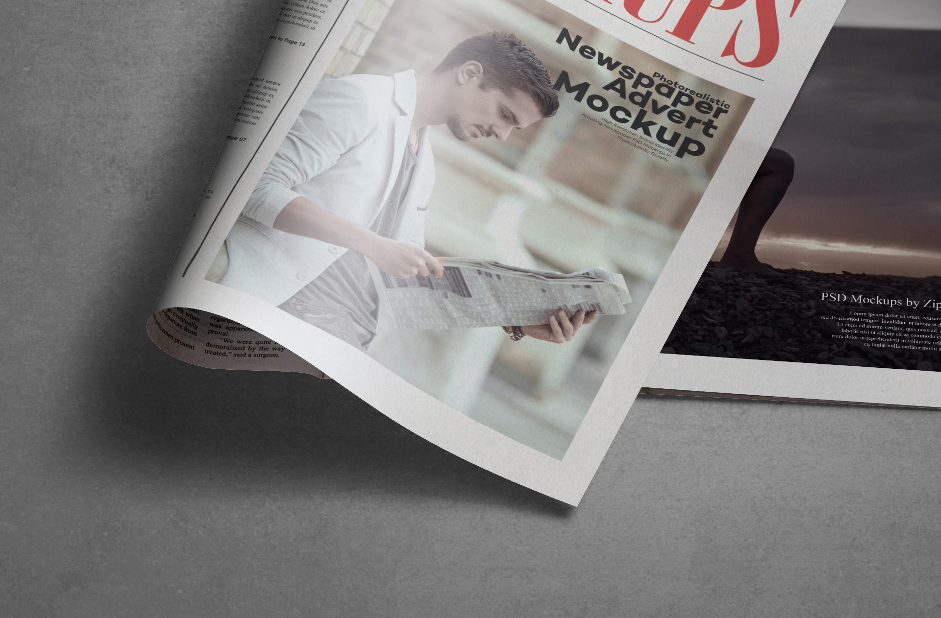 advertising layout mockup