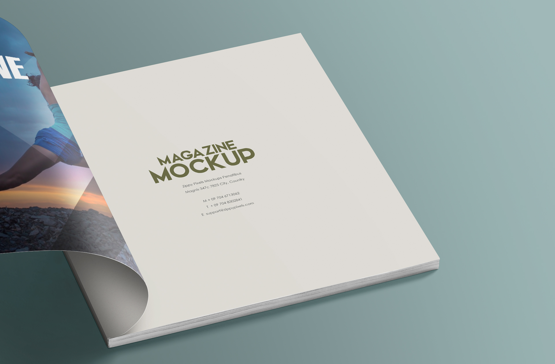 advertising publication mock-up
