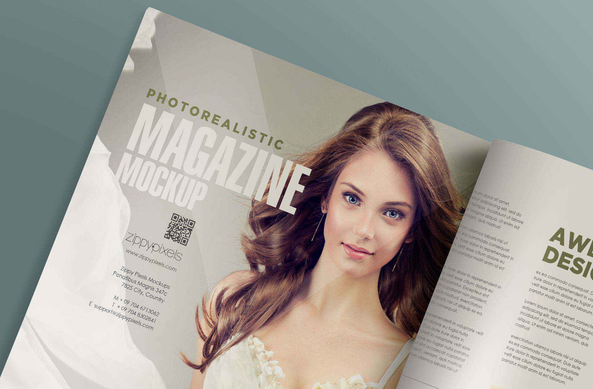 advertising magazine mockup