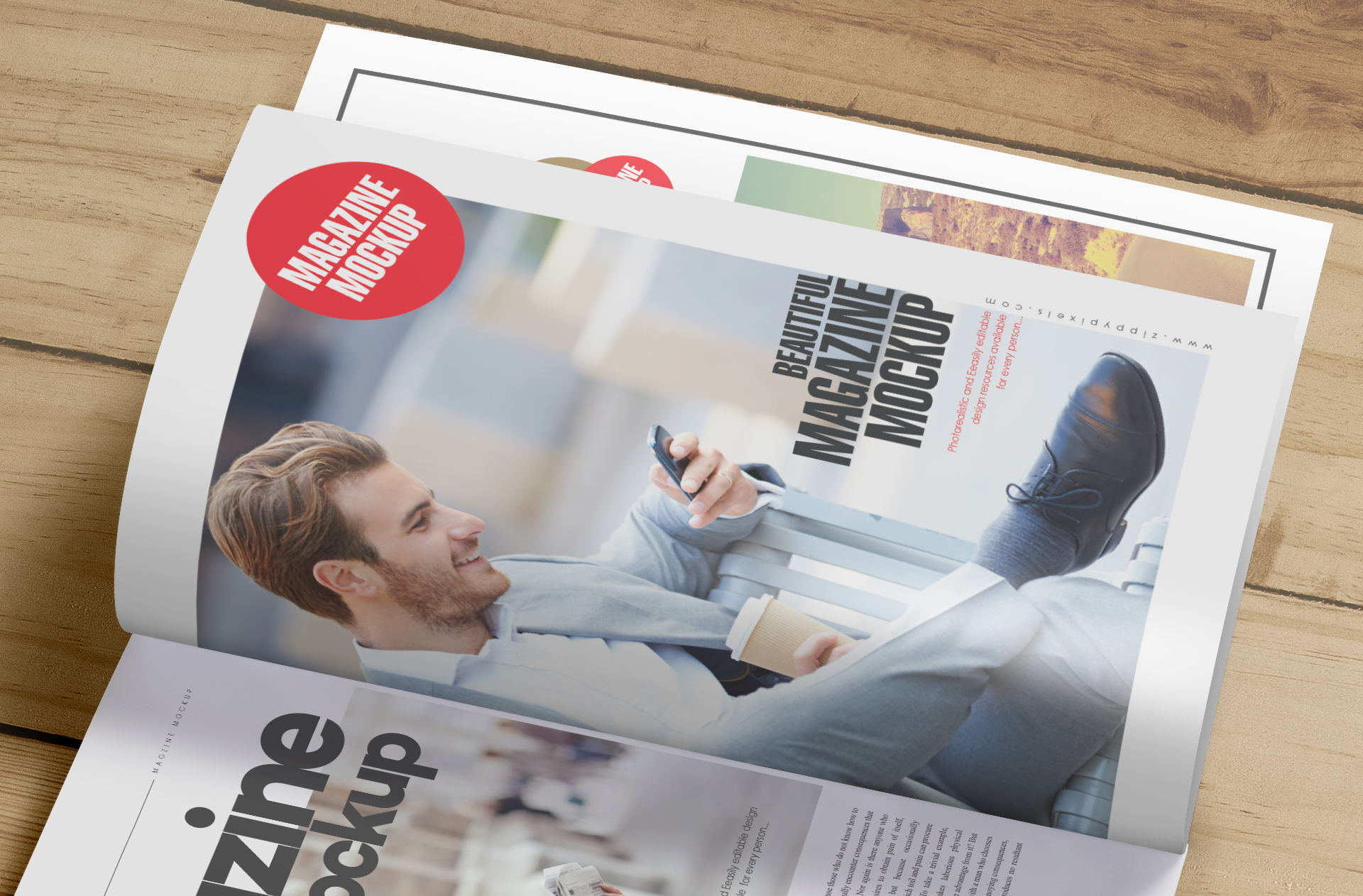 advertising magazine mock-up