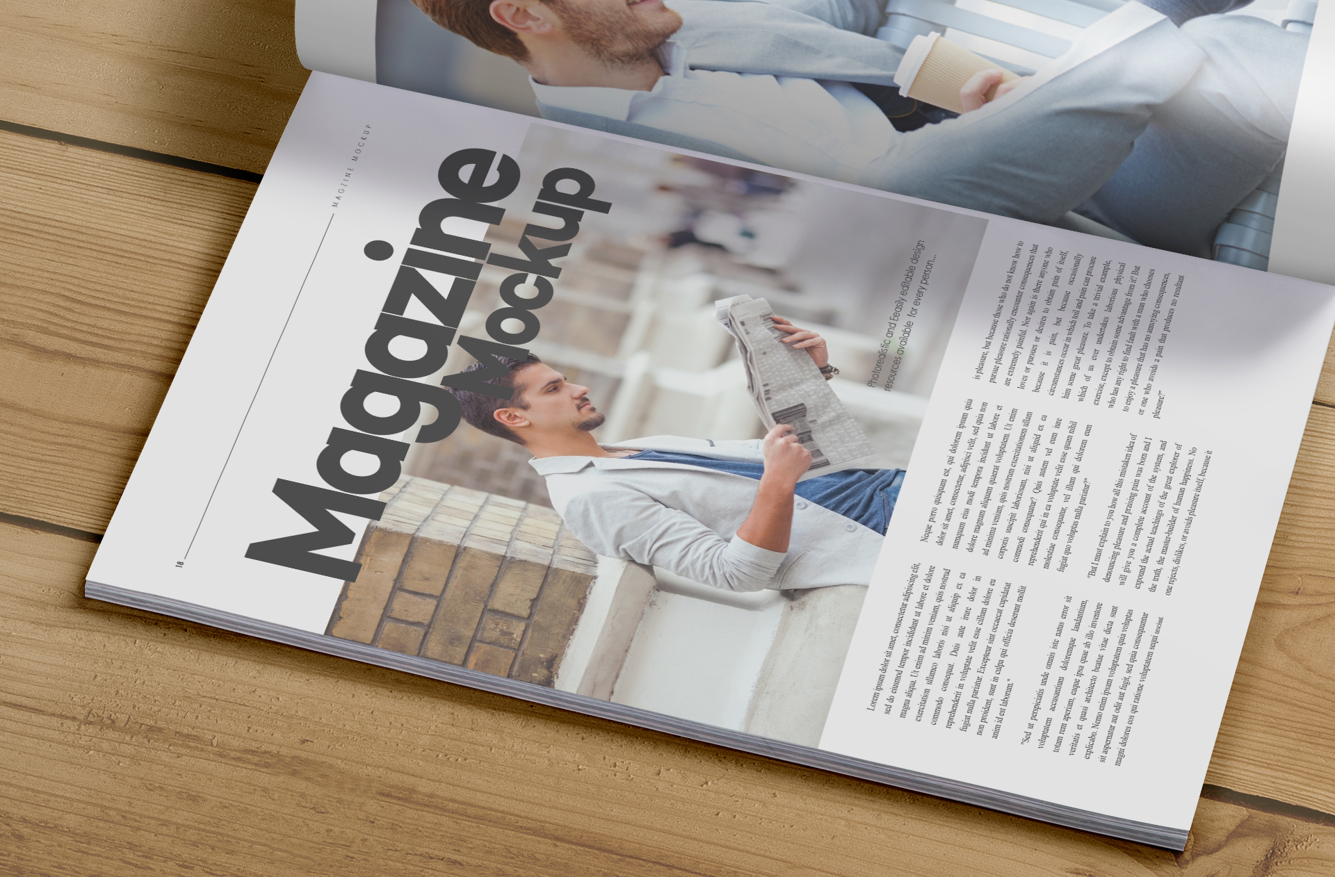advertising magazine mock-up