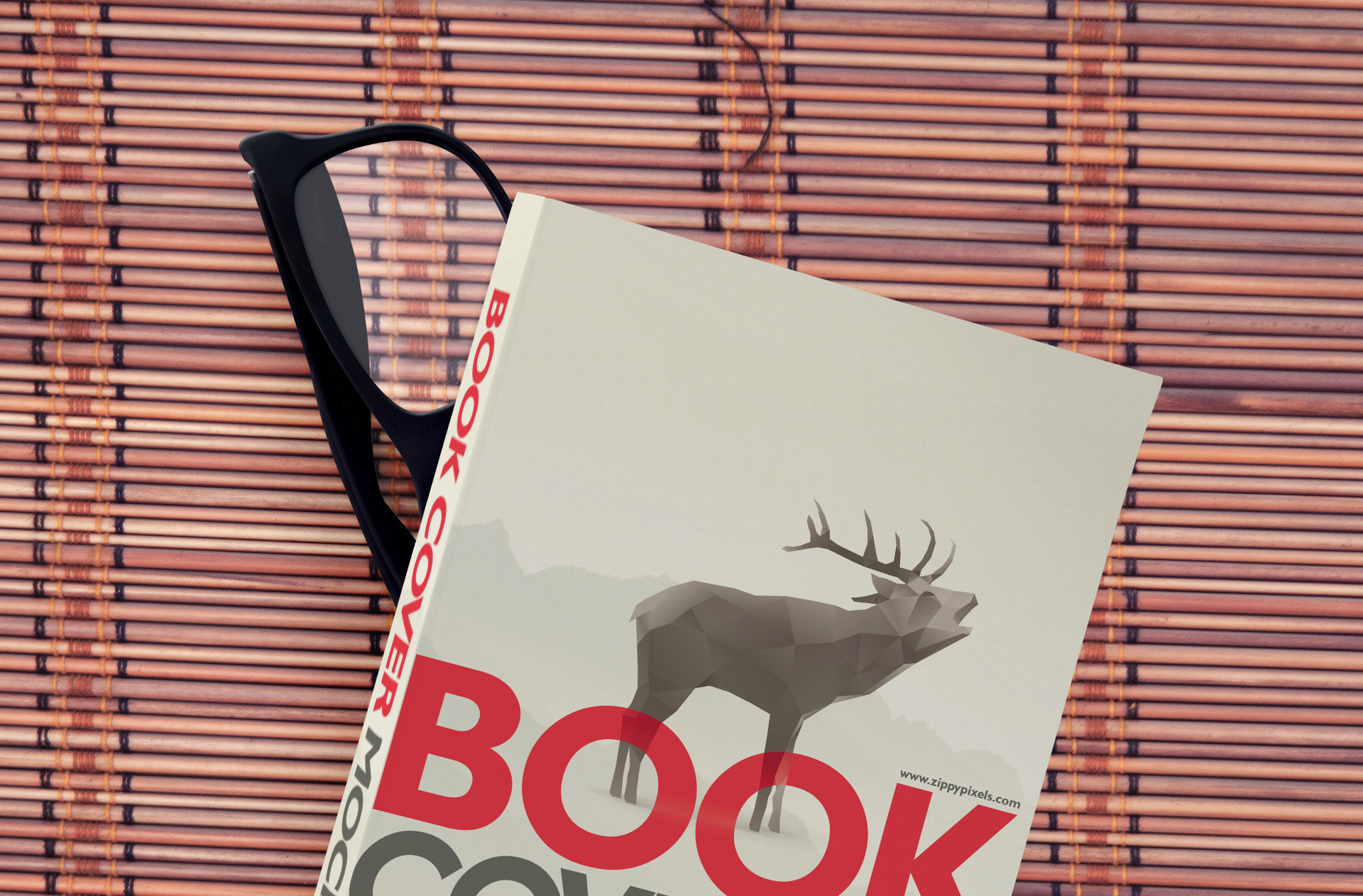 bamboo mat book mockup