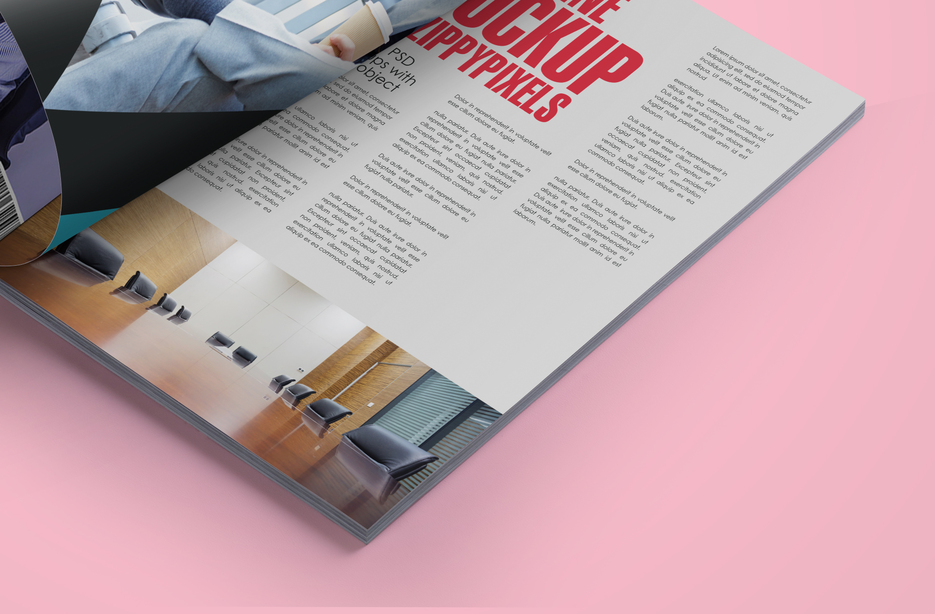 clean layout magazine mock-up