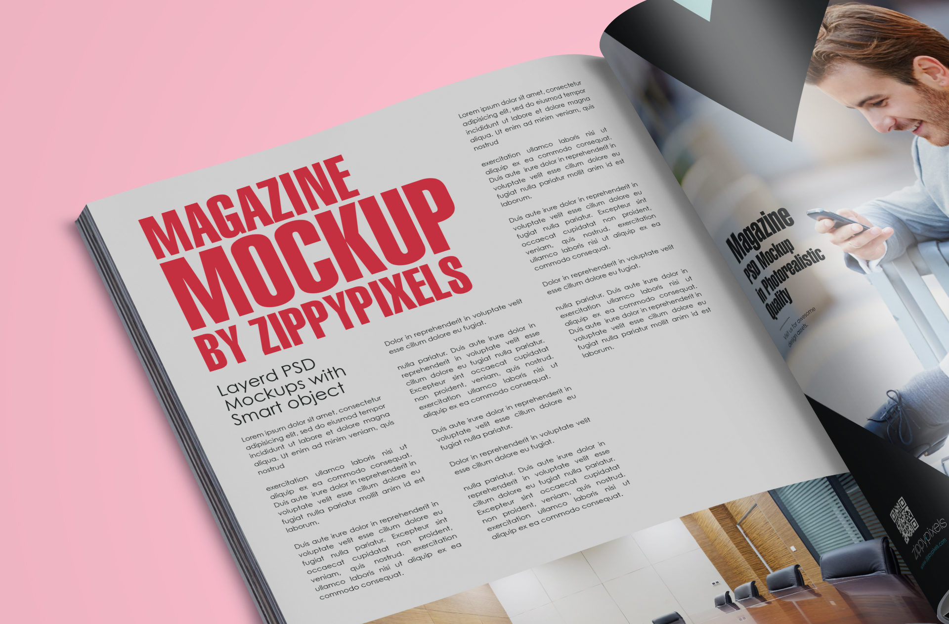 clean magazine layout