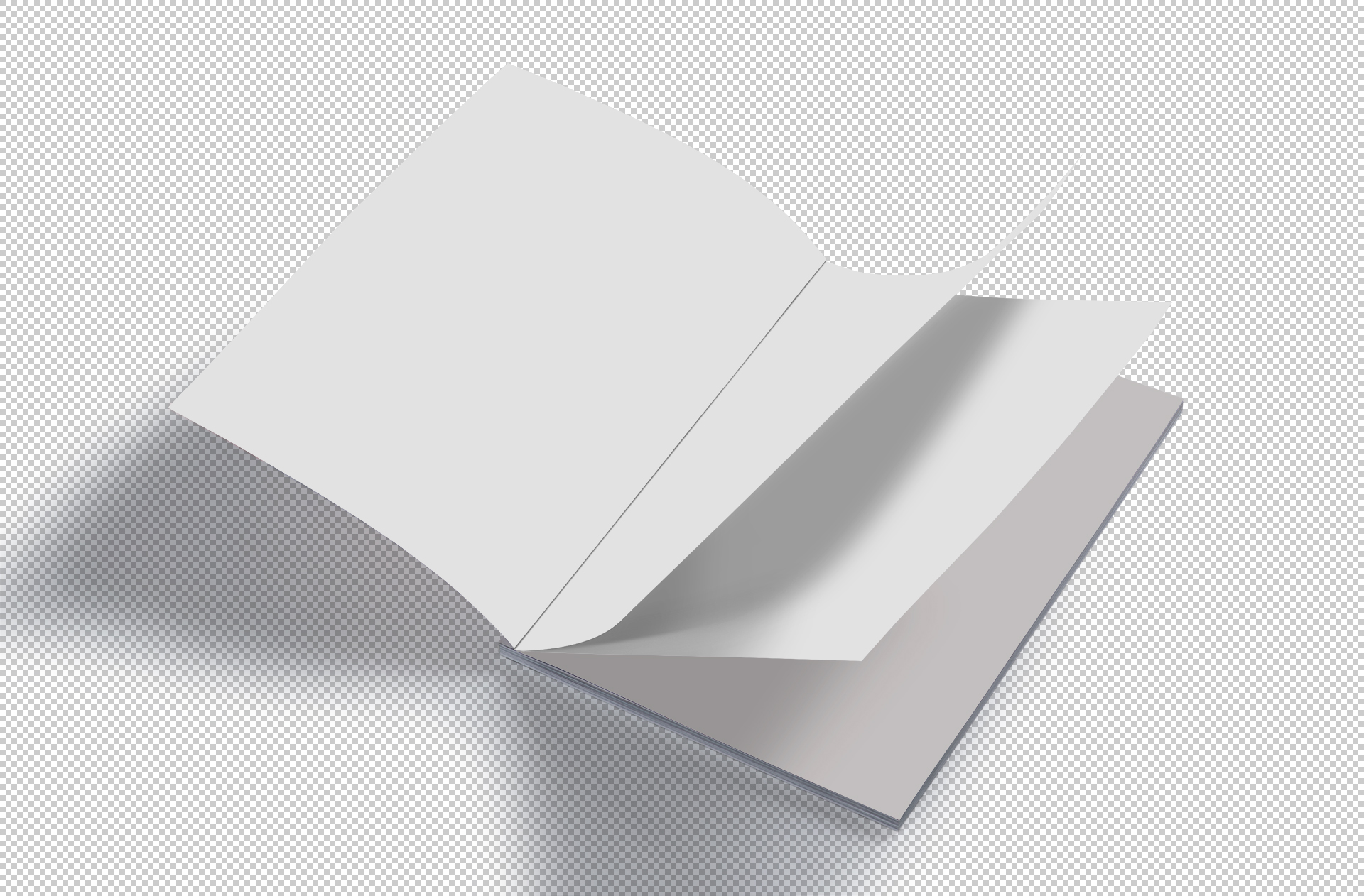 clean floating pages mockup