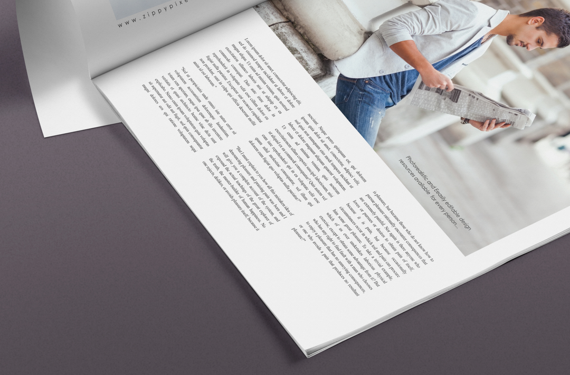 clean layout magazine mock-up
