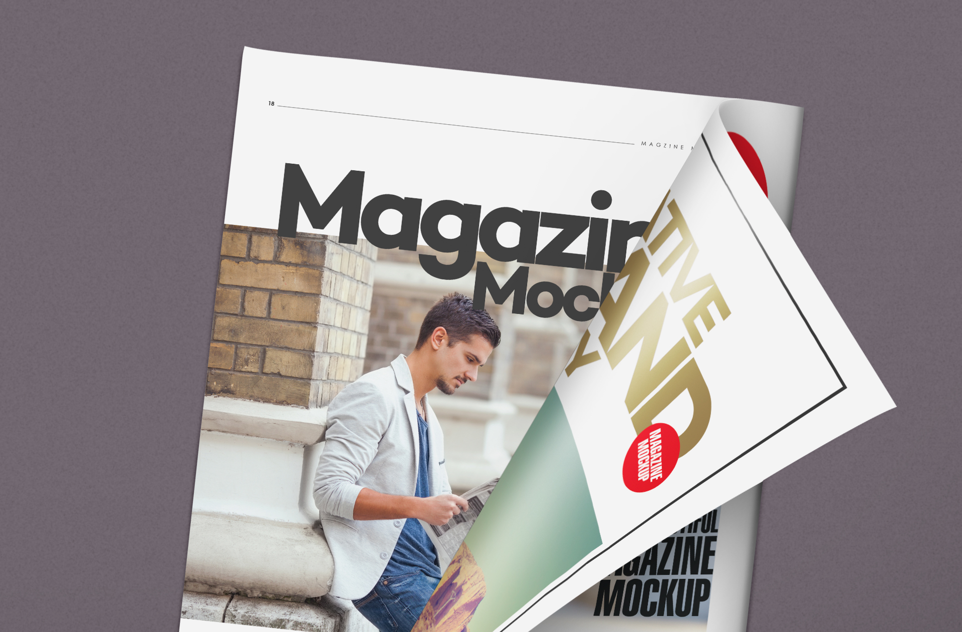 branding magazine PSD