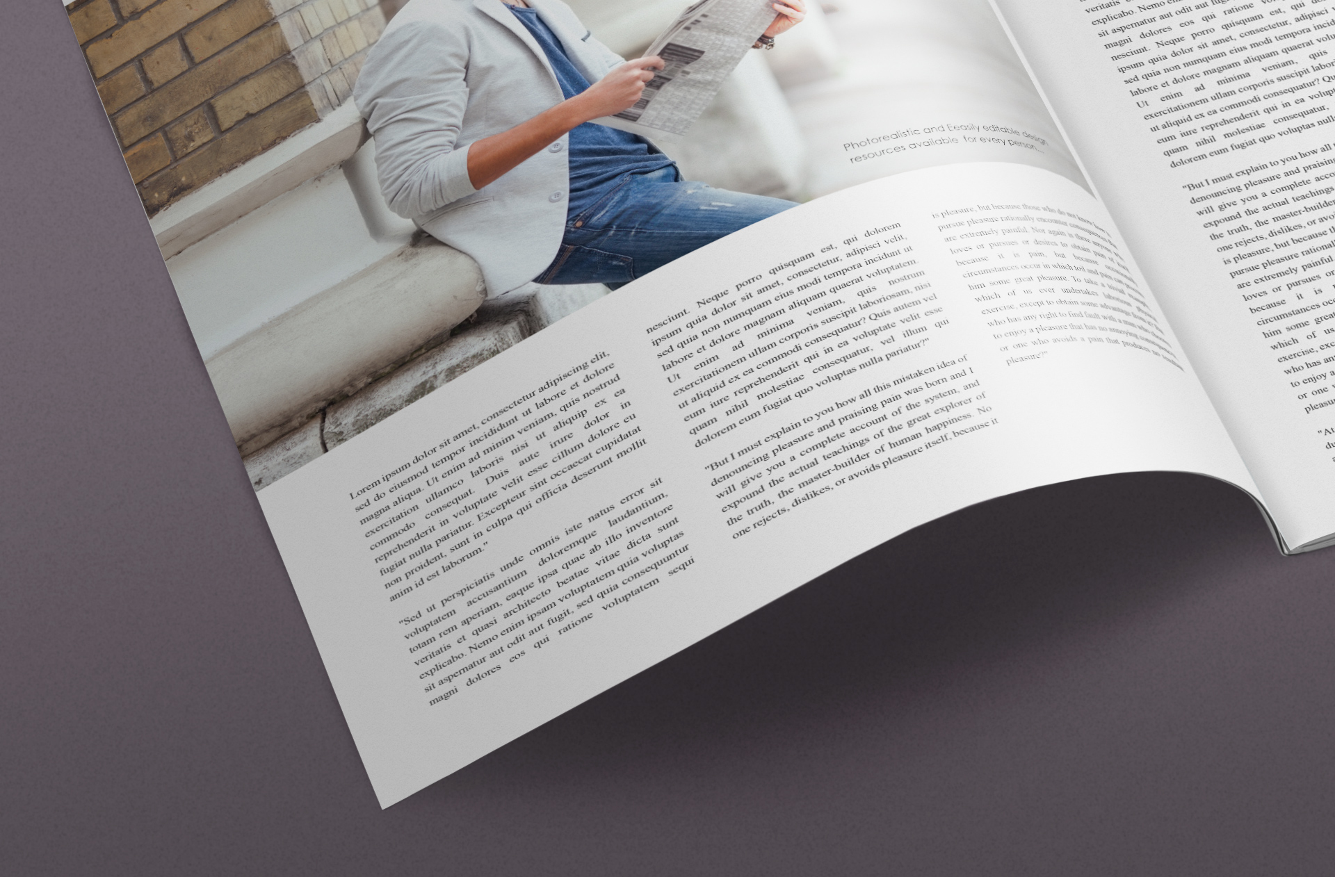 clean layout magazine mock-up