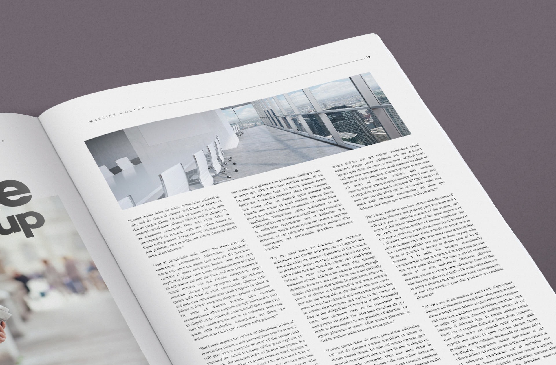 clean layout magazine mock-up