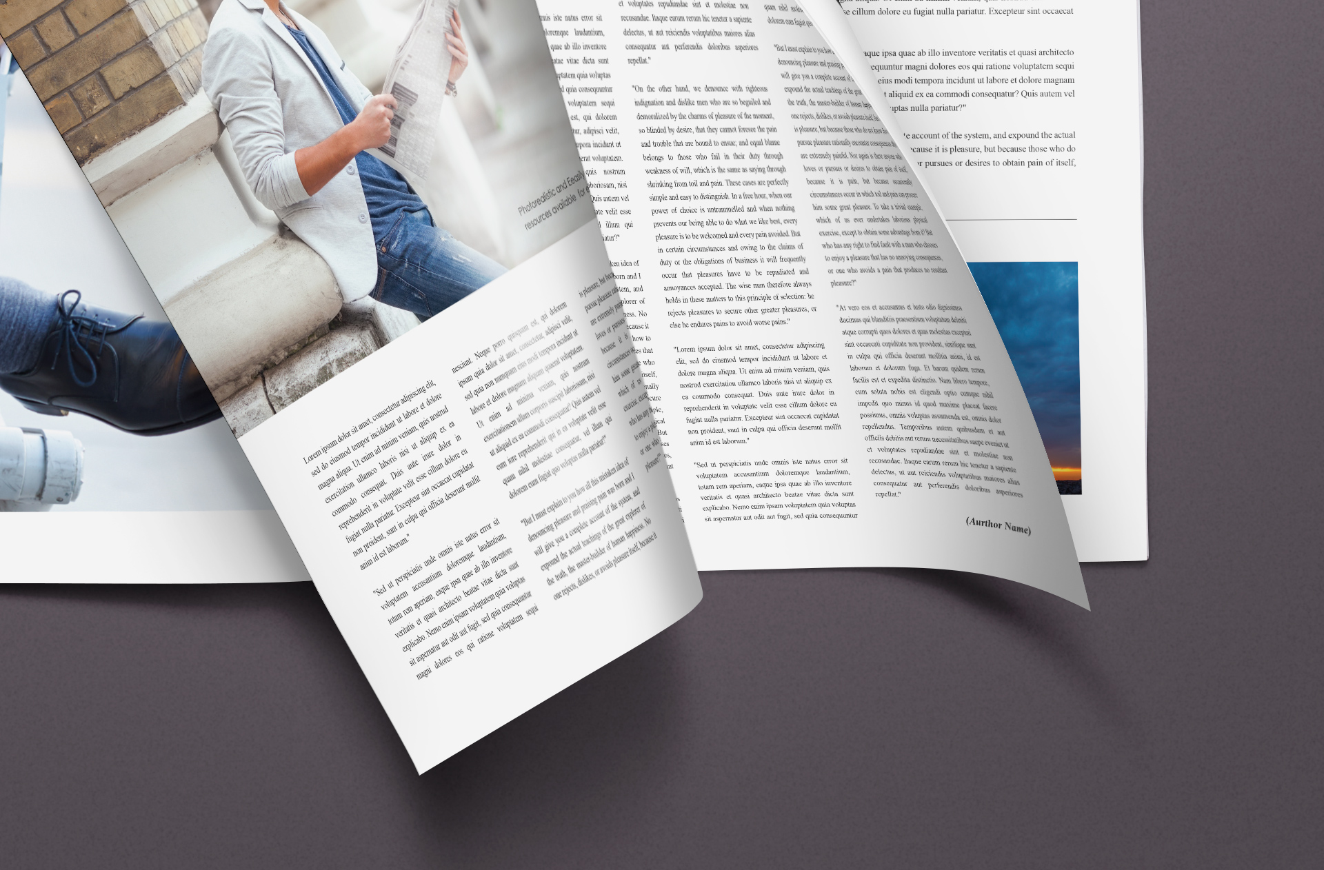 creative editorial spread