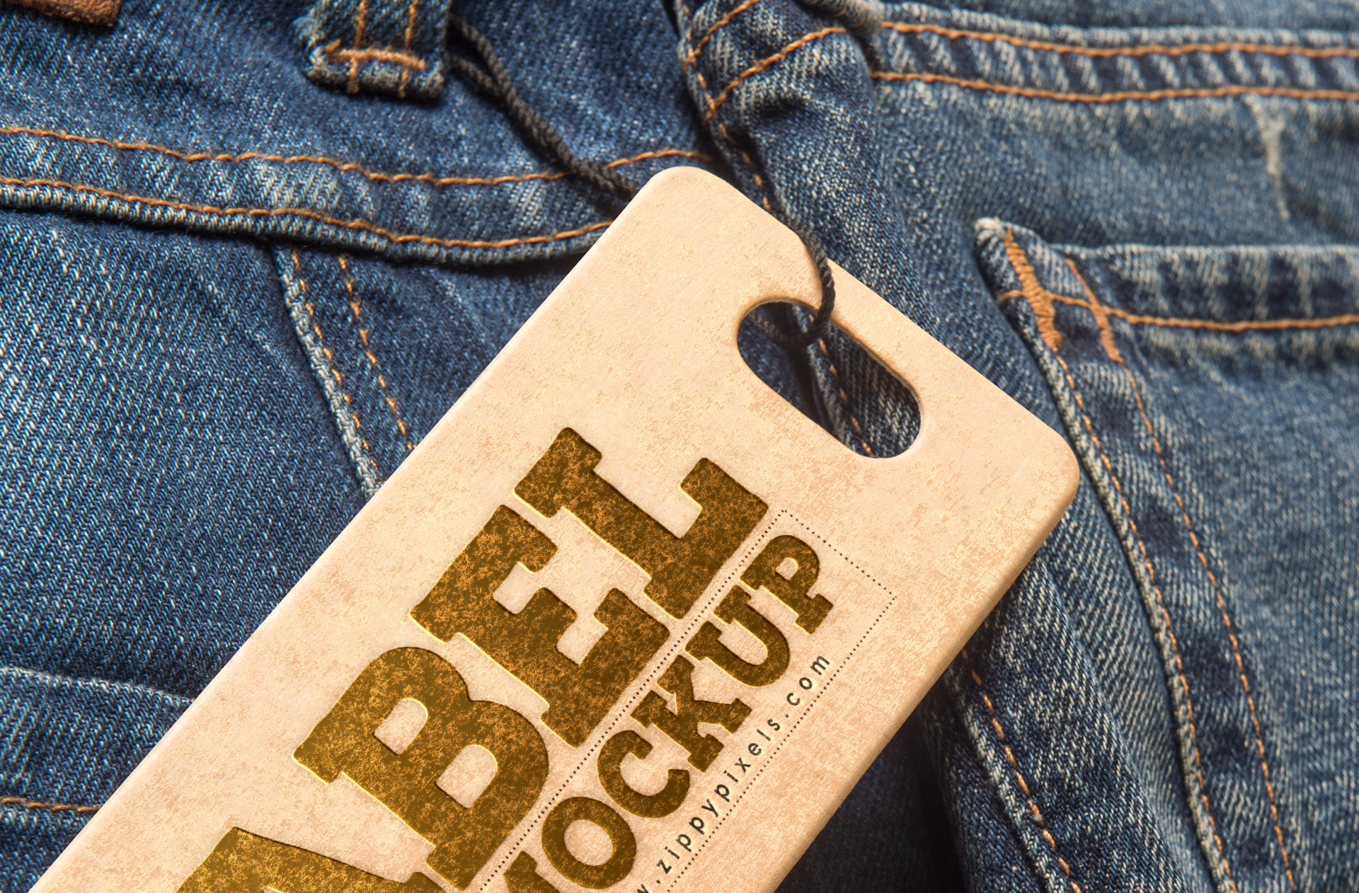 clothing label mockup