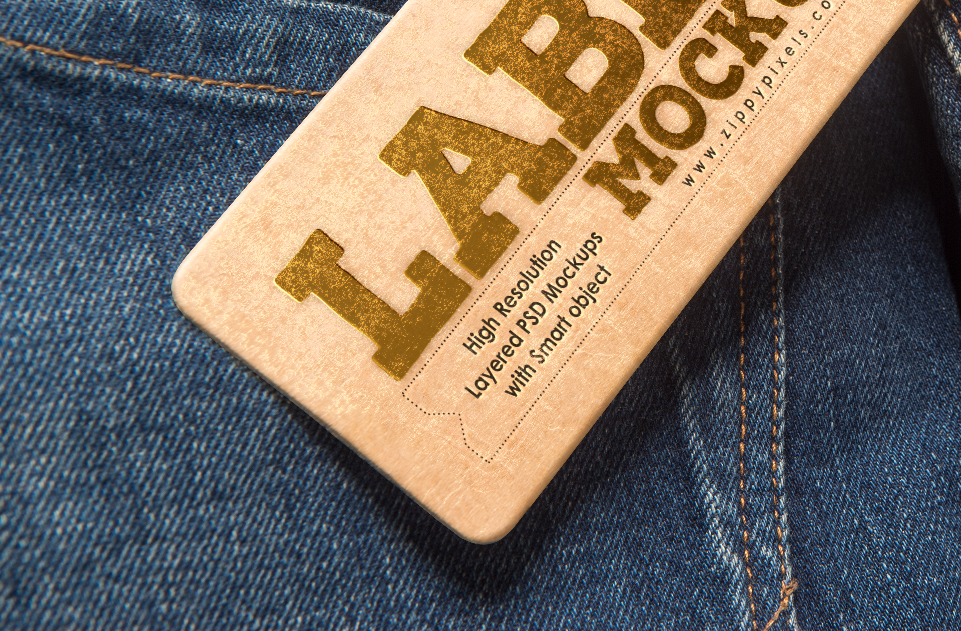 clothing label mockup