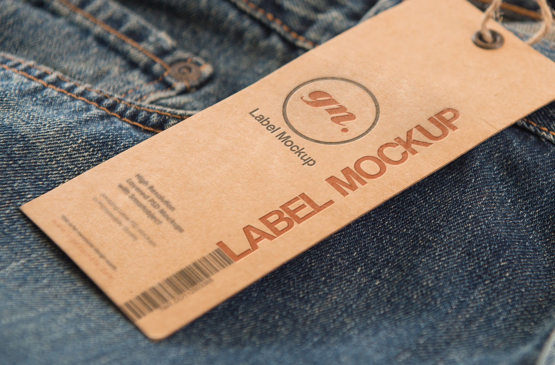 apparel tag mockup