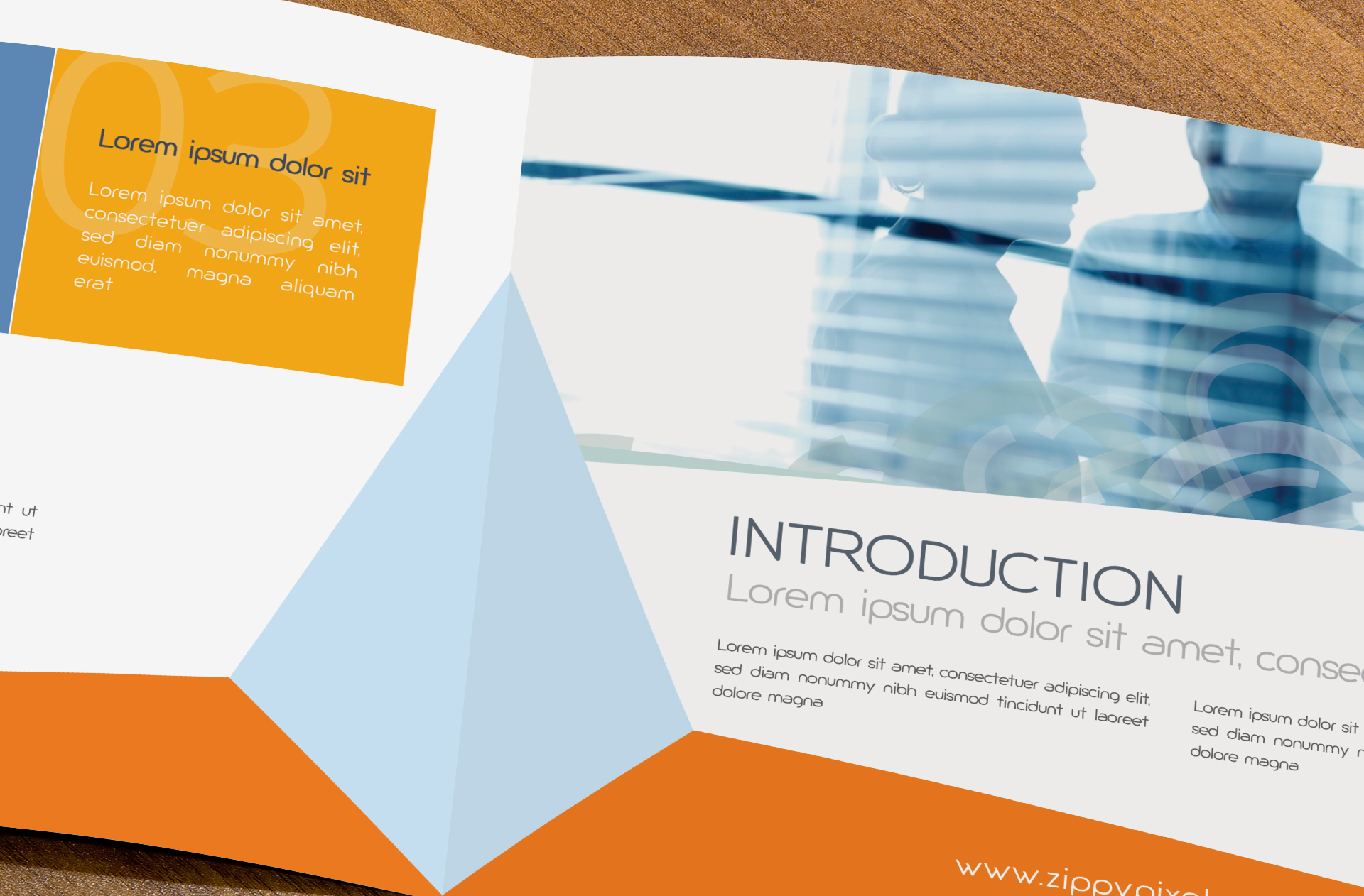 bi-fold brochure mock up