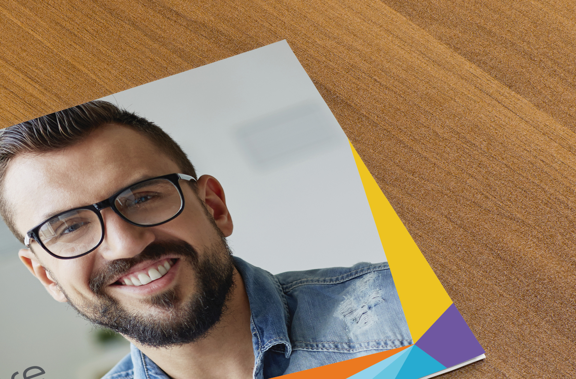 bi-fold brochure mock up
