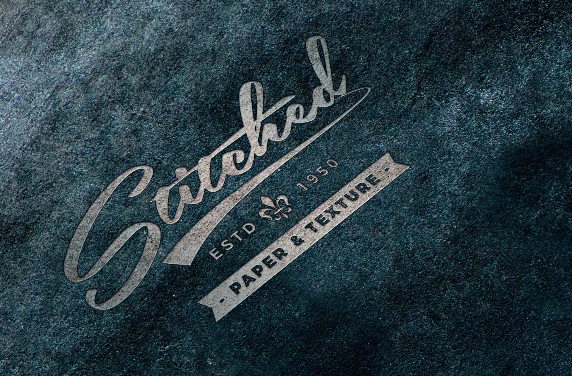 Stitched Paper Texture Logo Mockup – Vintage Design