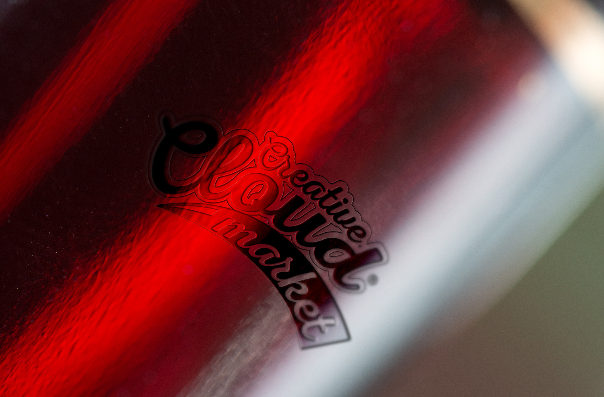 Creative Cloud Market Logo Mockup – Glossy Print