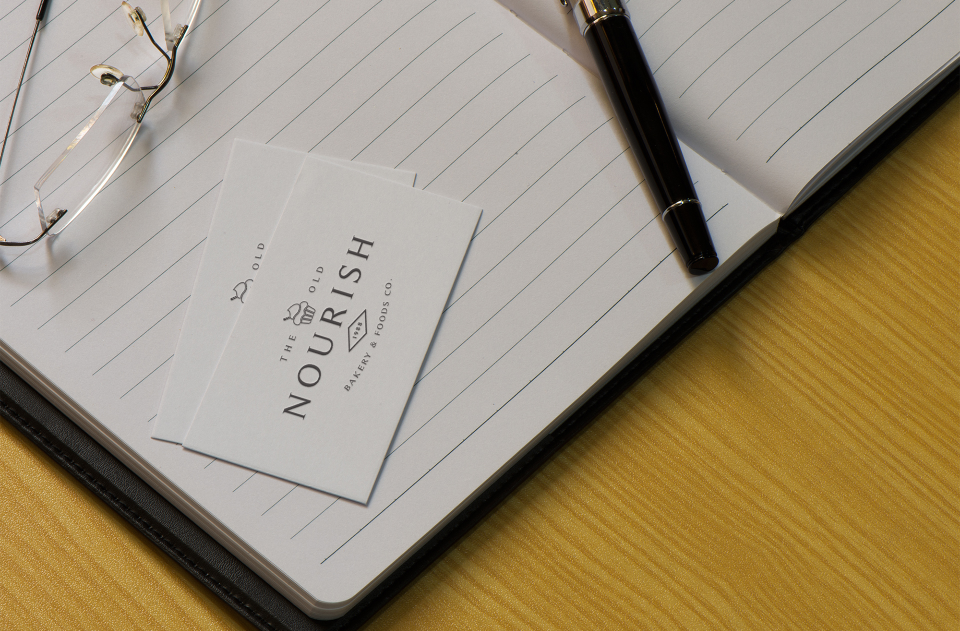 Nourish Business Card Logo Mockup – Professional Identity
