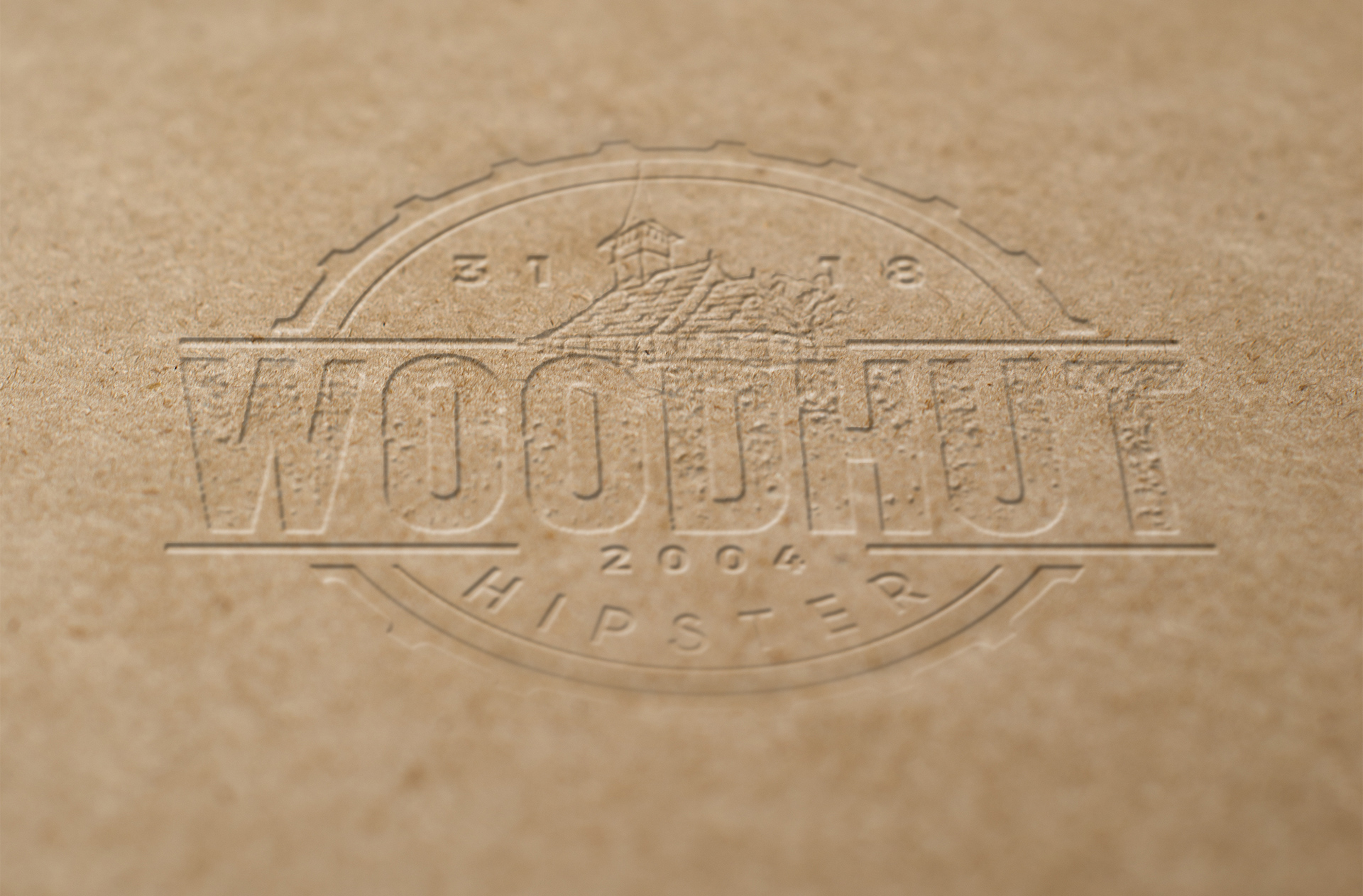 Kraft Paper Embossed Logo Mockup – Rustic Branding