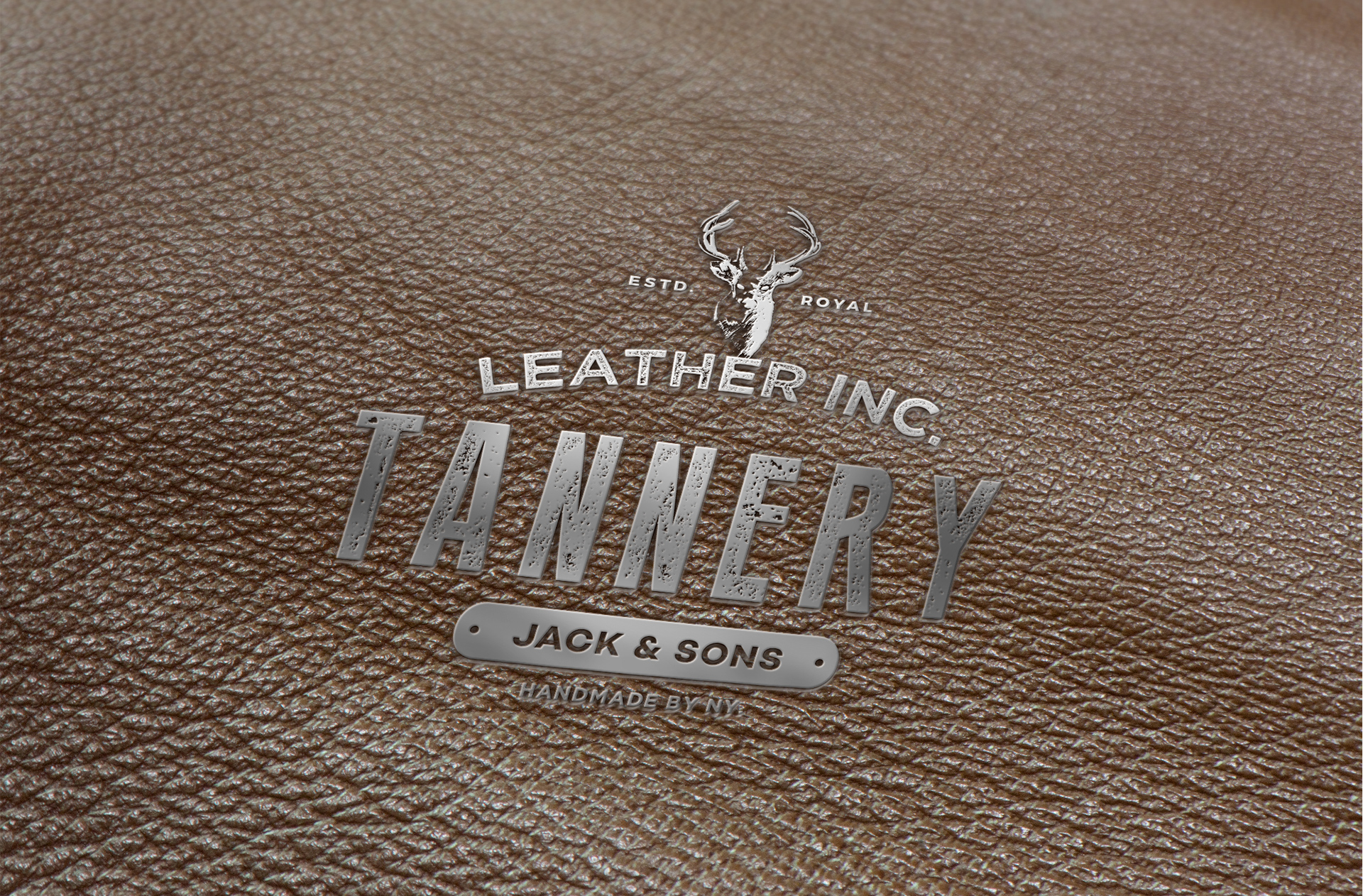 Tannery Leather Logo Mockup – Vintage Business Branding