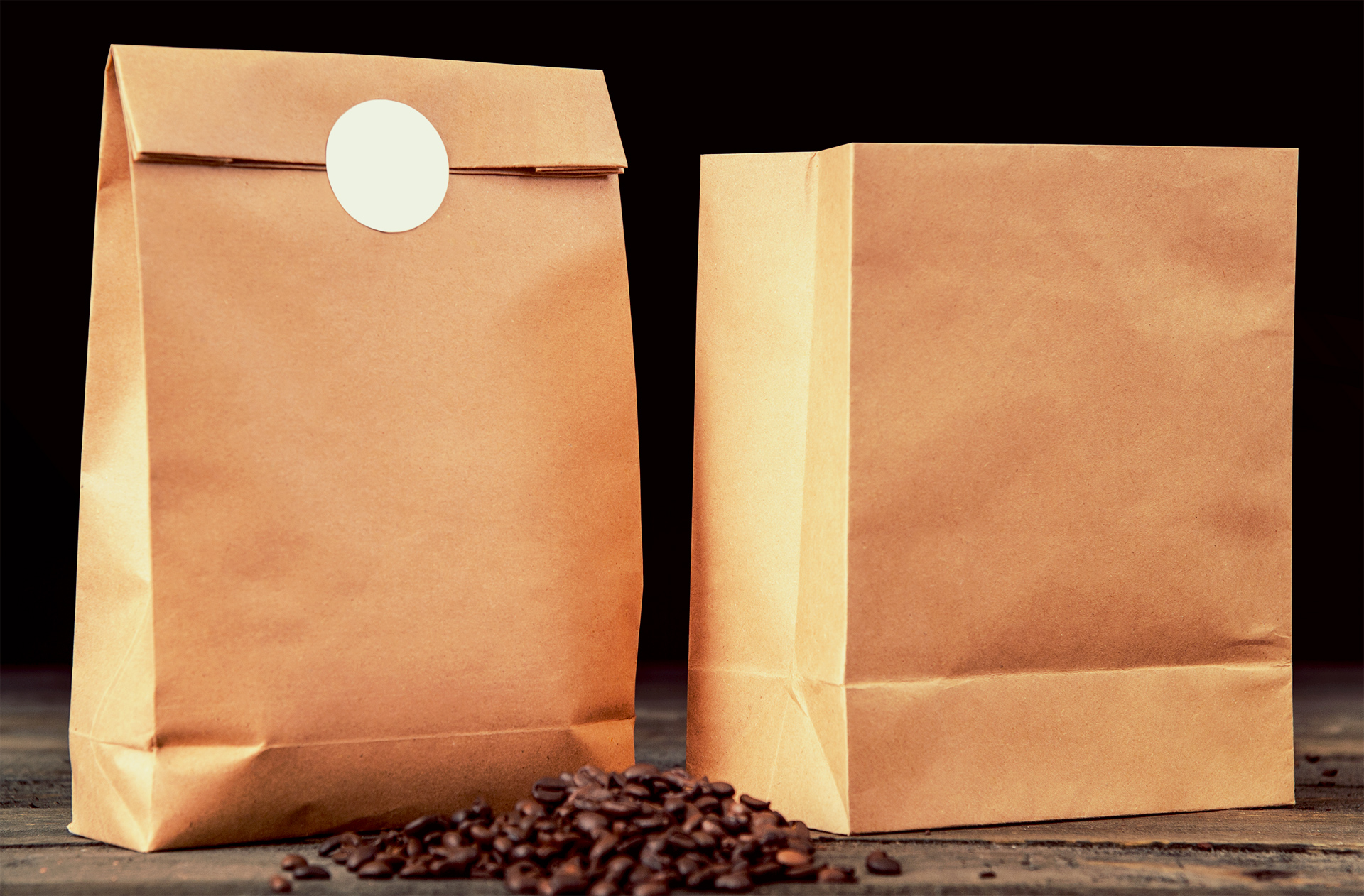 coffee bag packaging mock-up