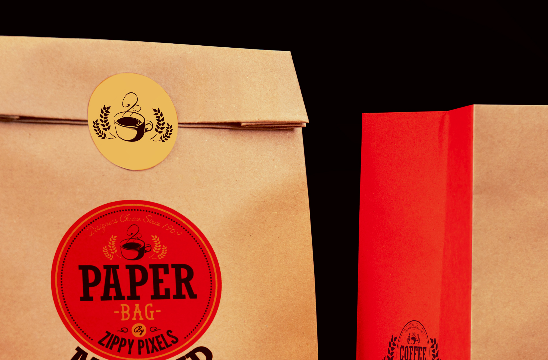 coffee bag packaging mock-up