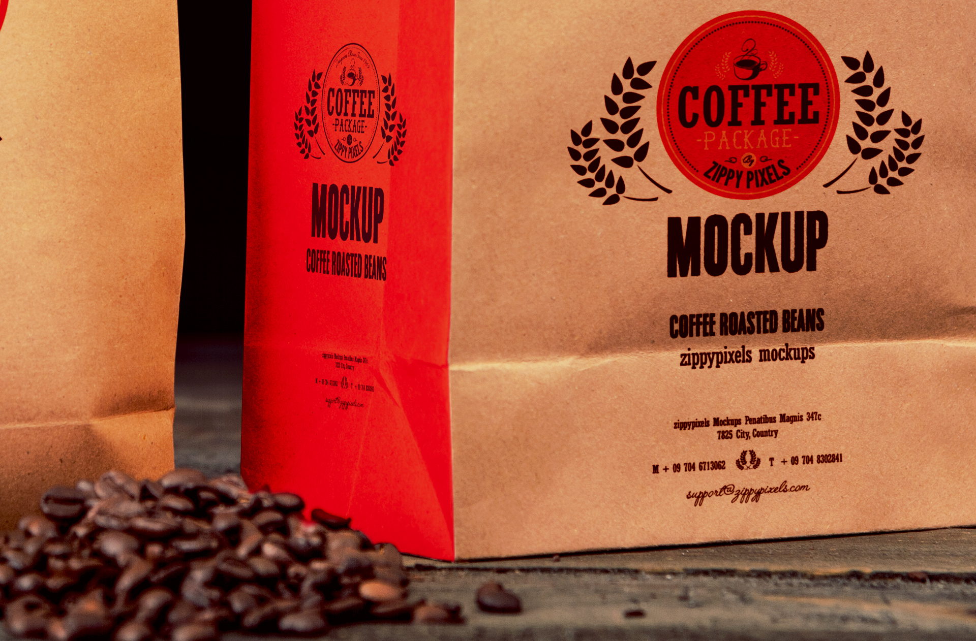 coffee bag packaging mock-up