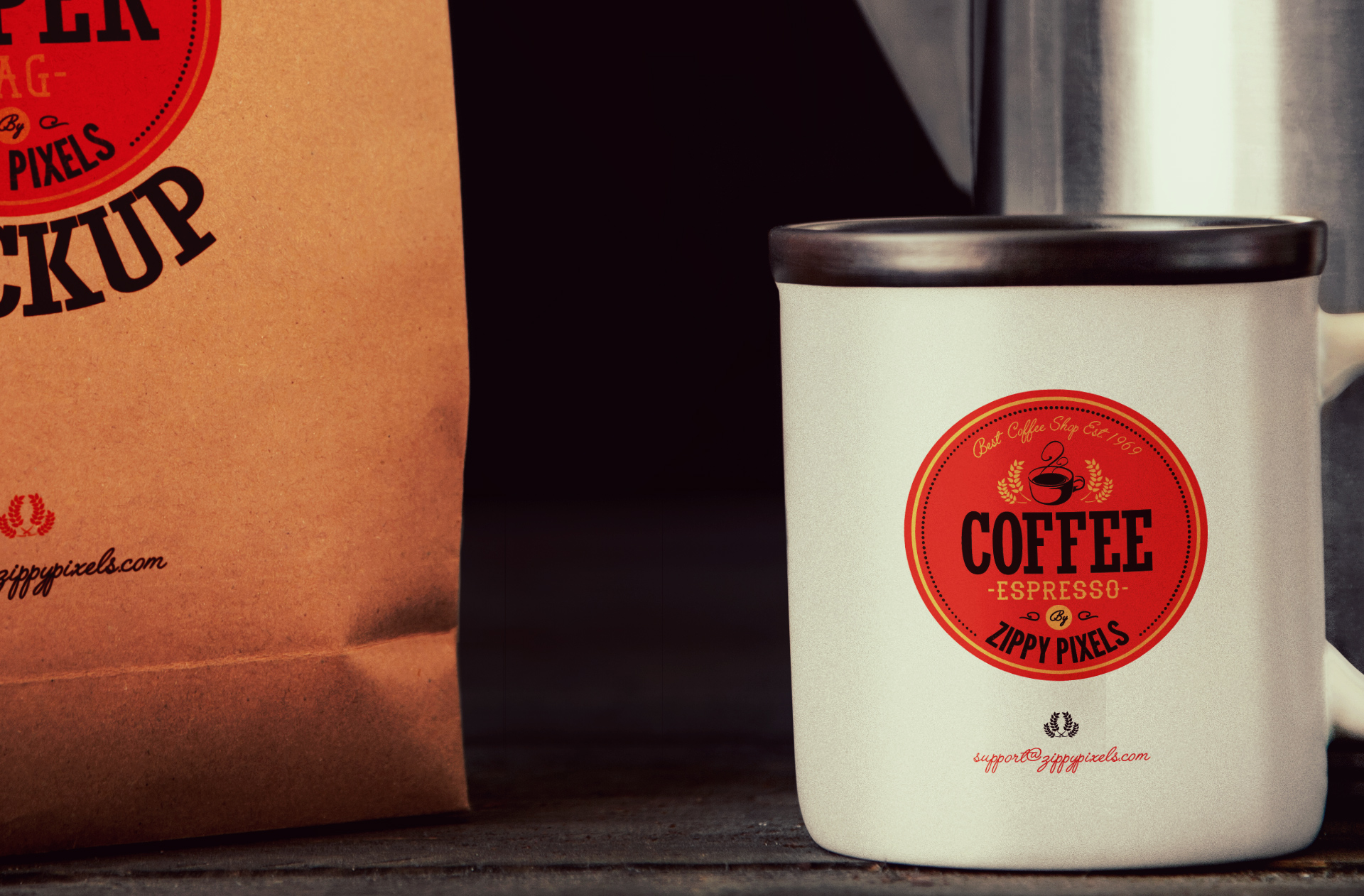 coffee industry branding PSD