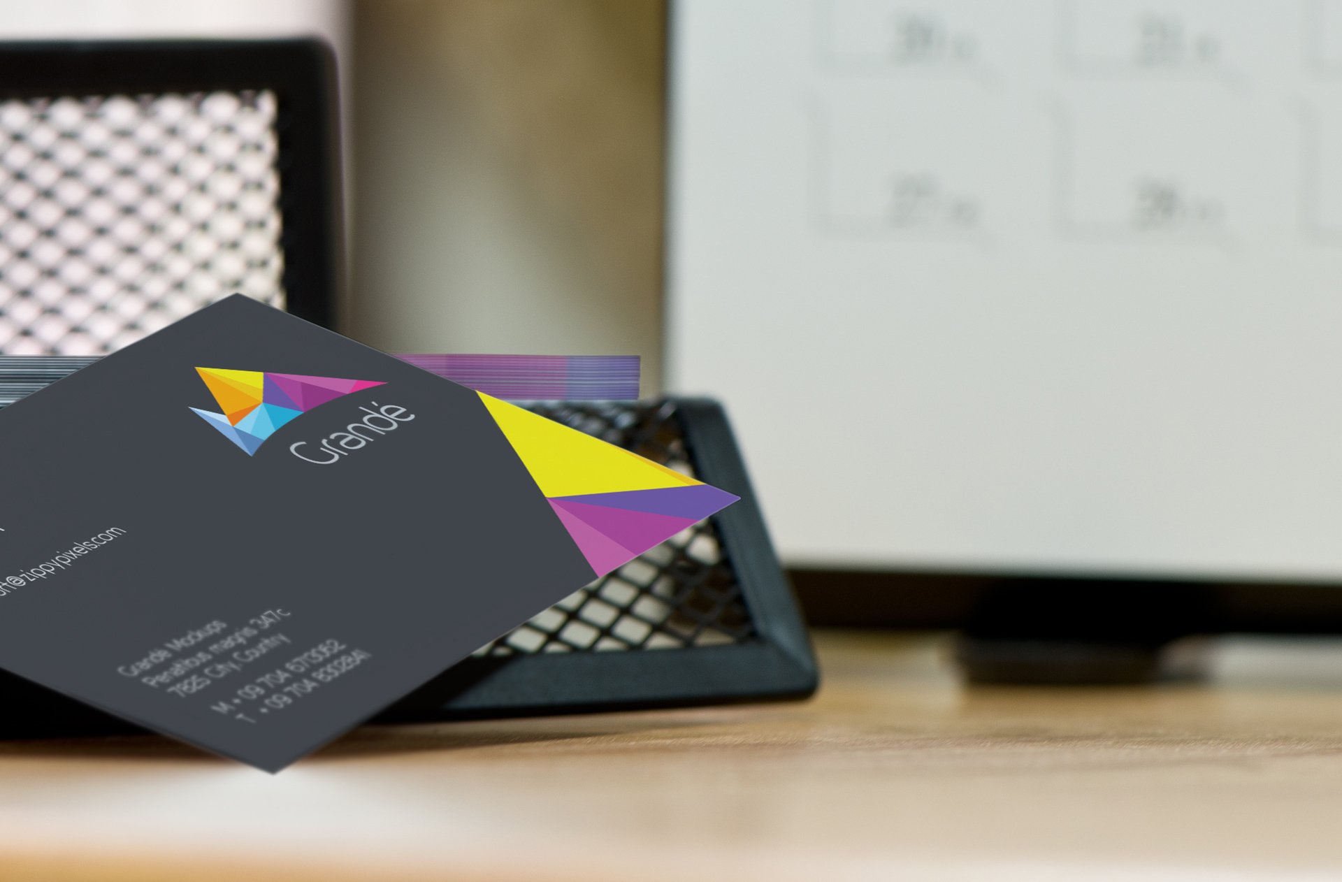 black business card