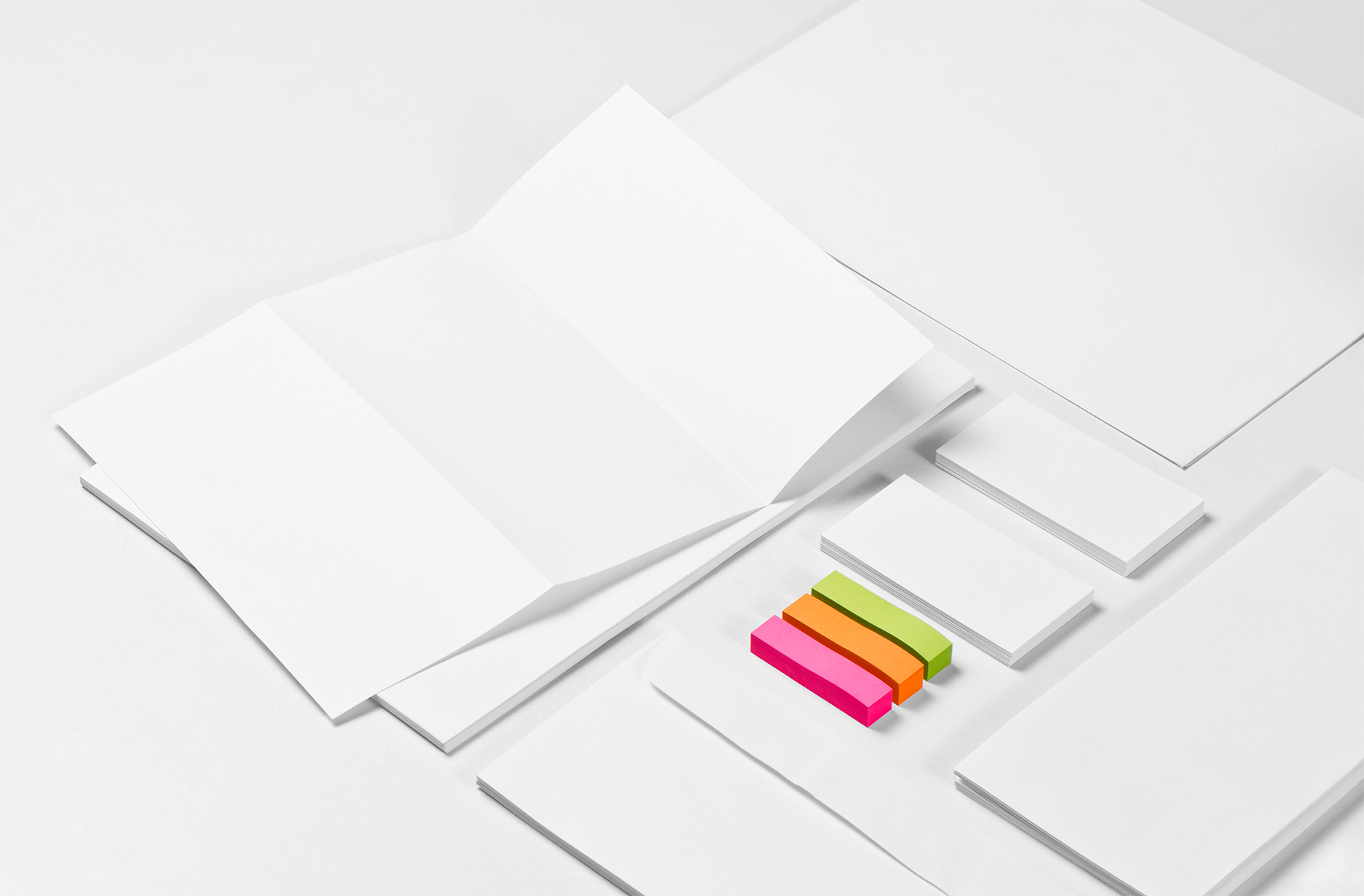 bi-fold brochure mock up