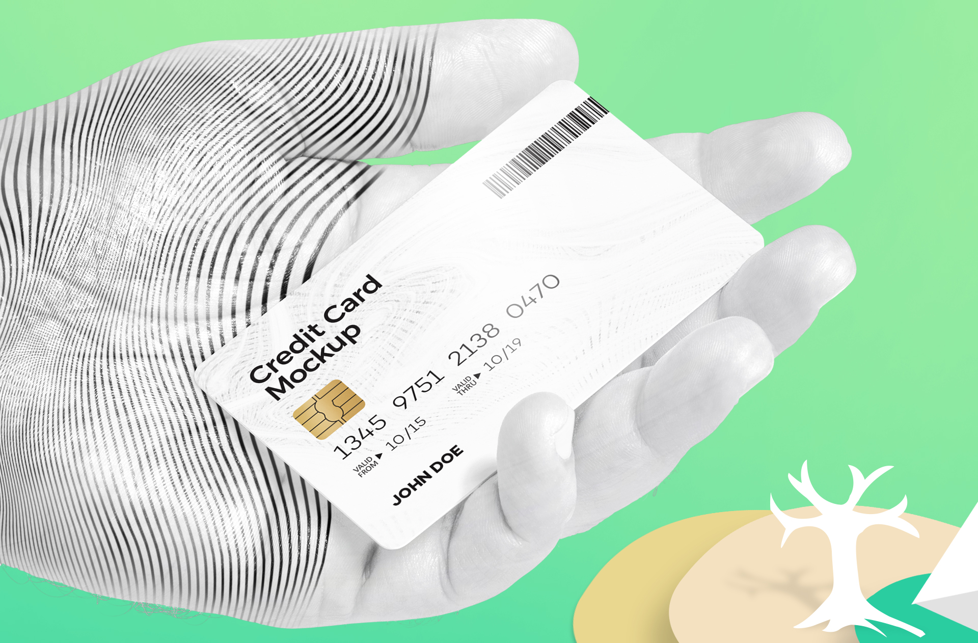 credit card branding mockup