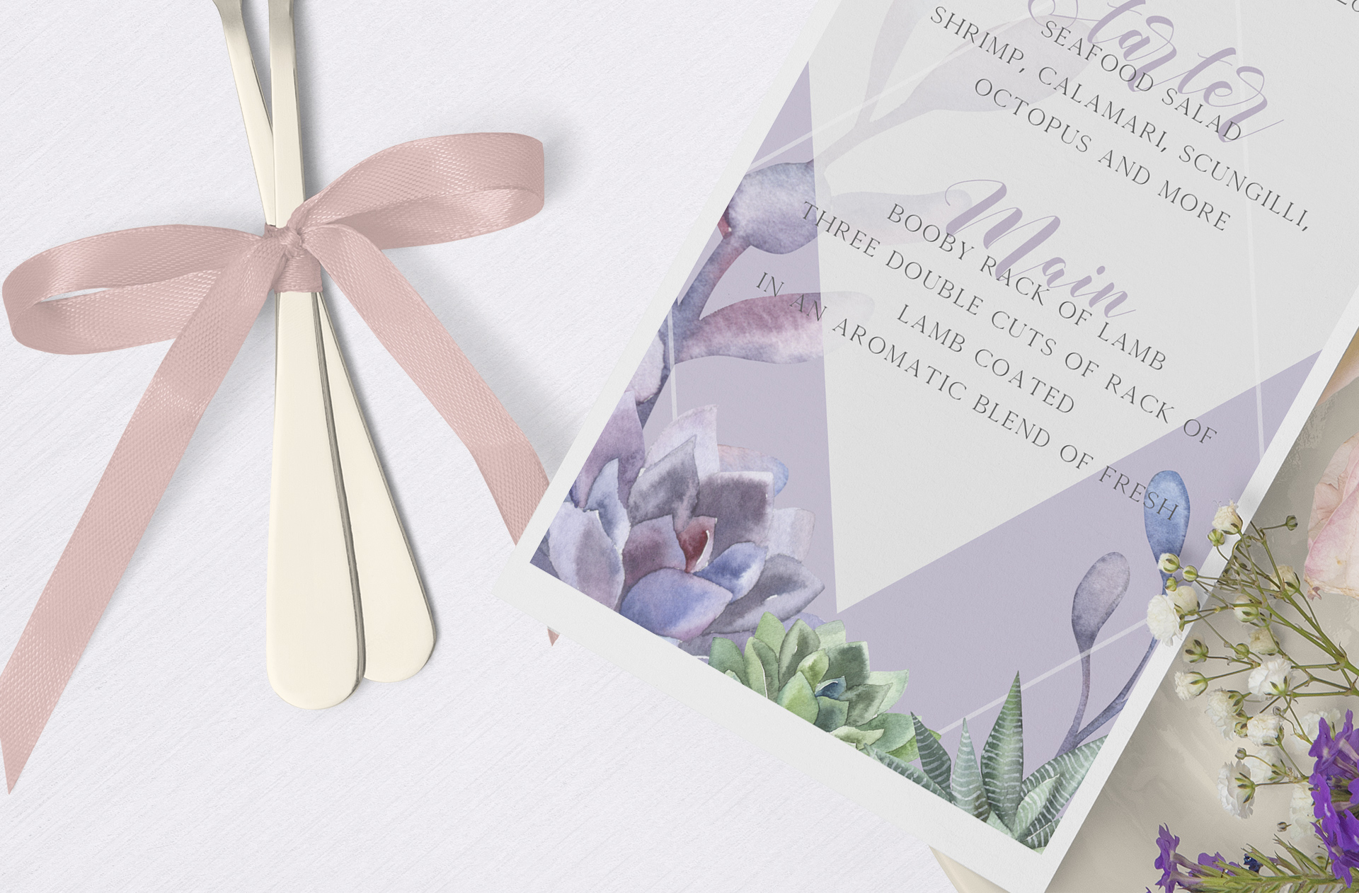 customizable menu template