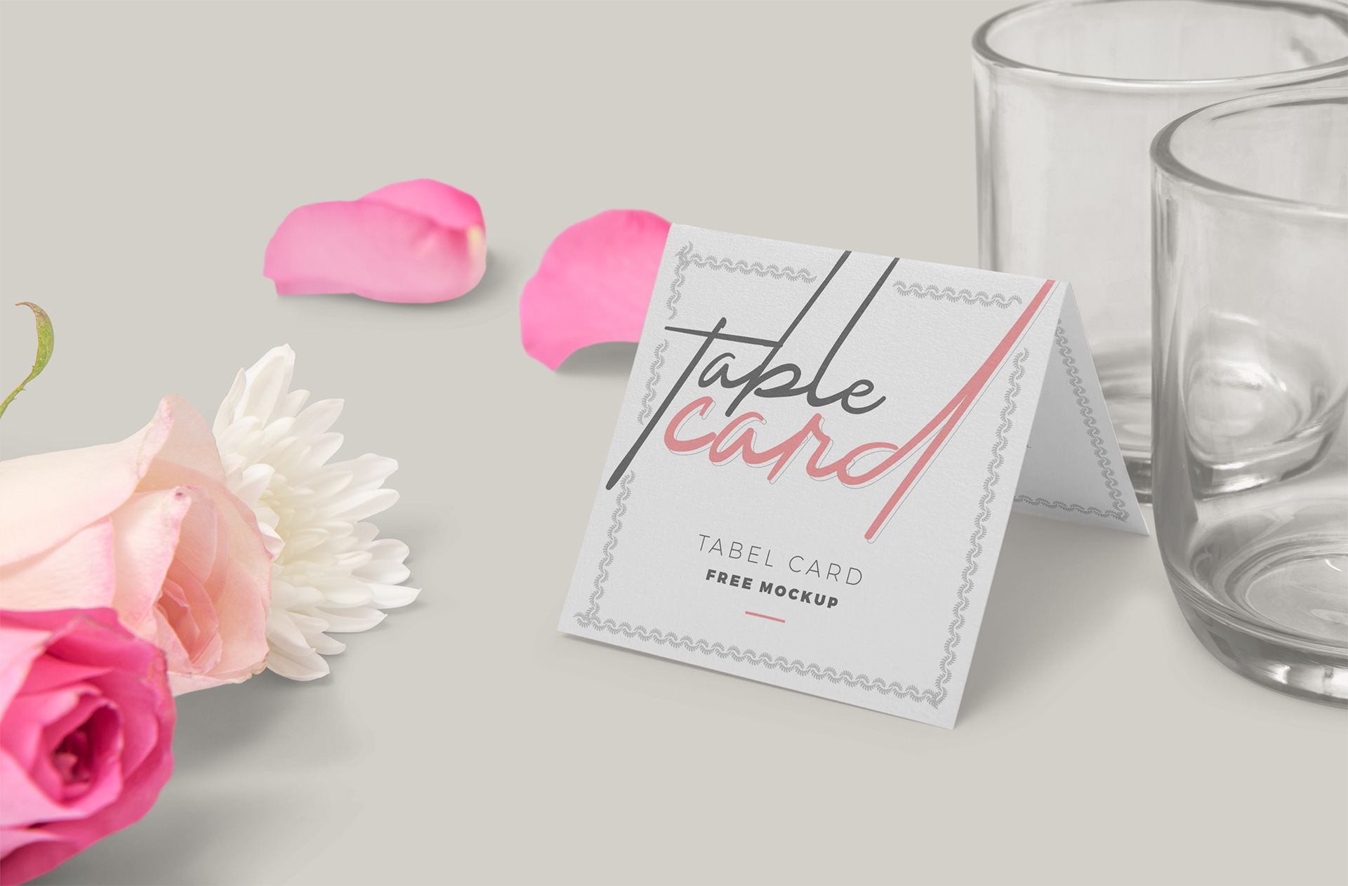 Elegant Table Card Mockup for Events & Weddings