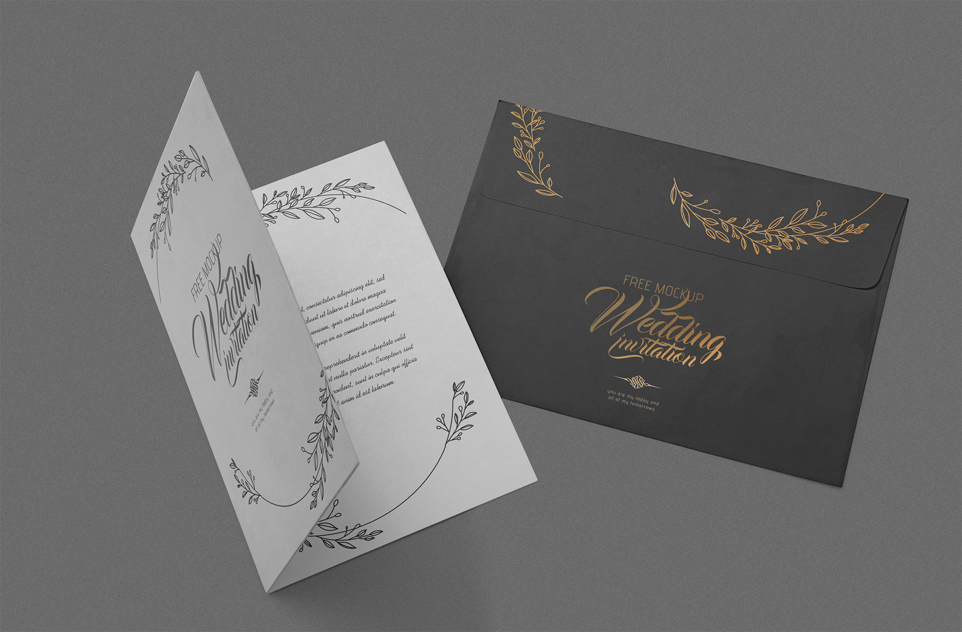 Elegant Wedding Invitation Mockup