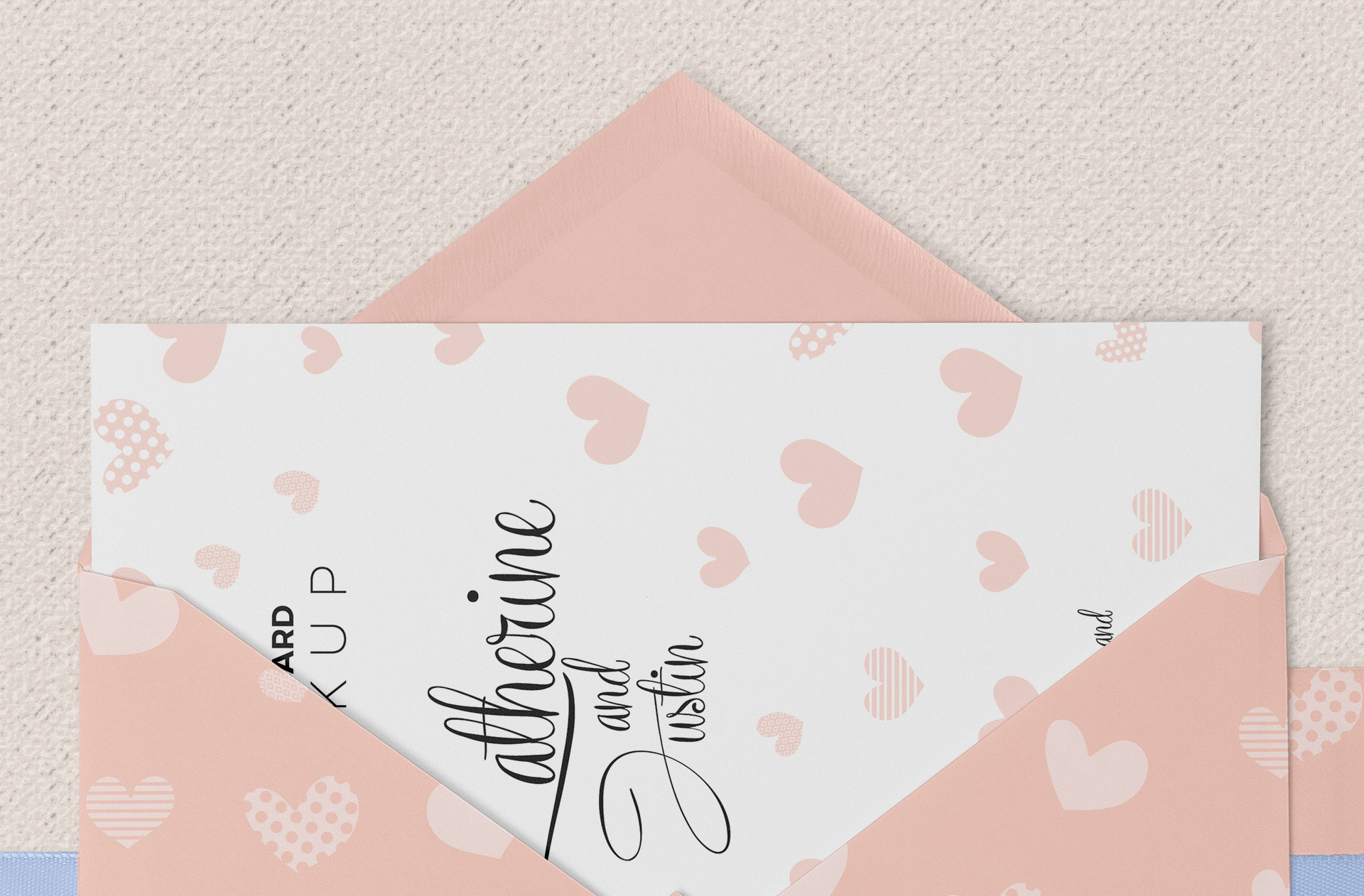 calligraphy invitation mockup
