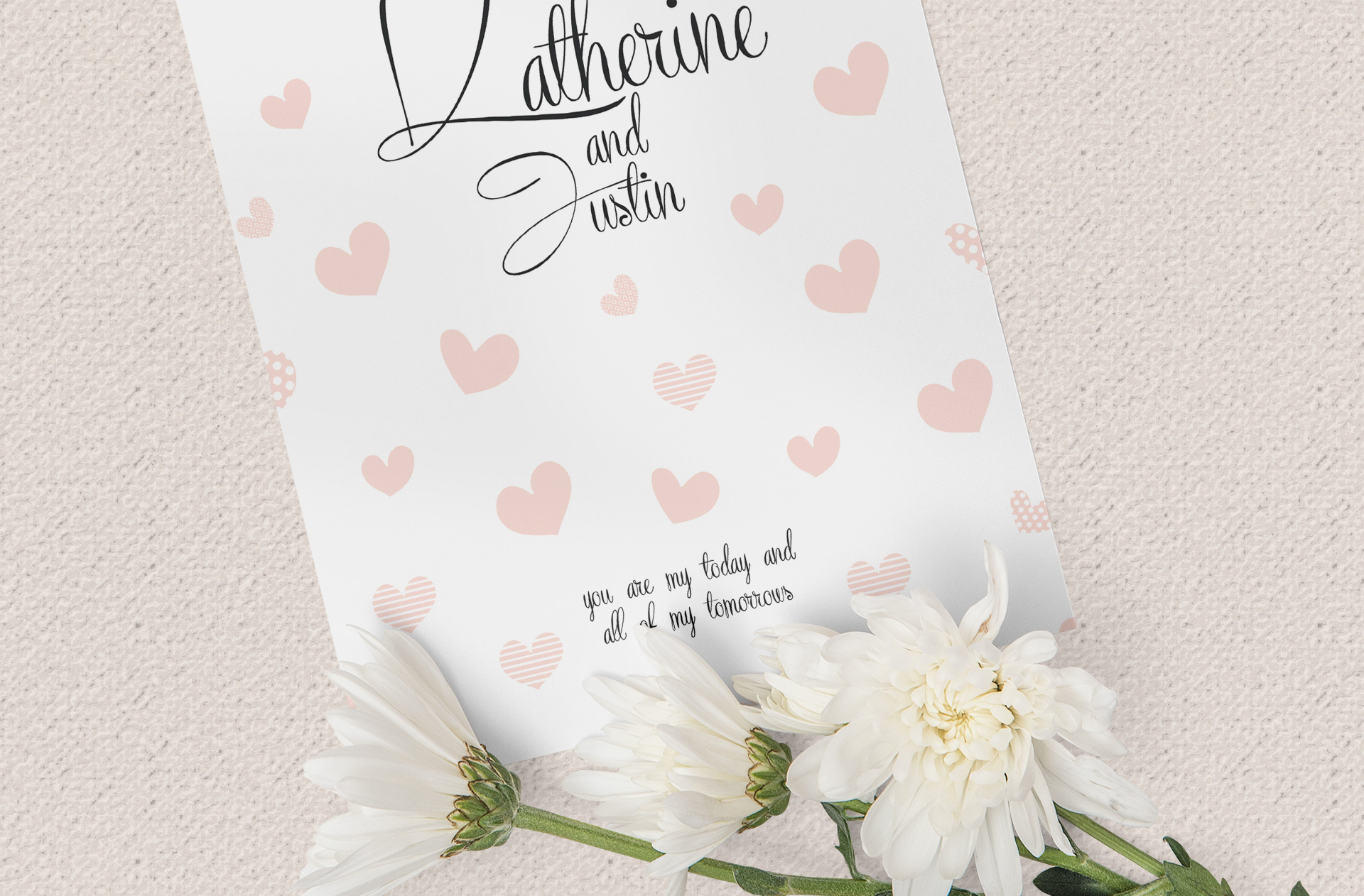 calligraphy invitation PSD