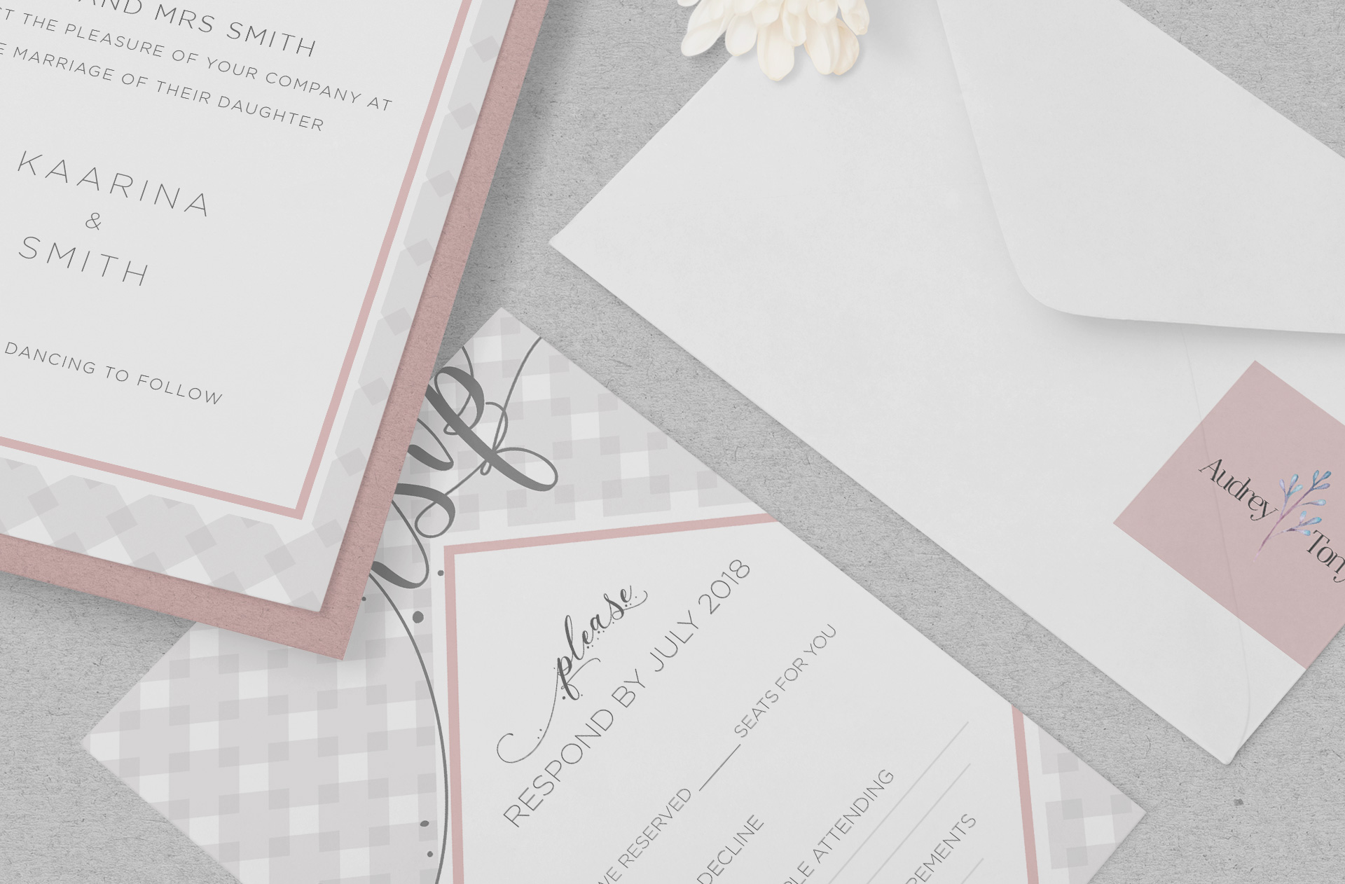 wedding stationery mock-up