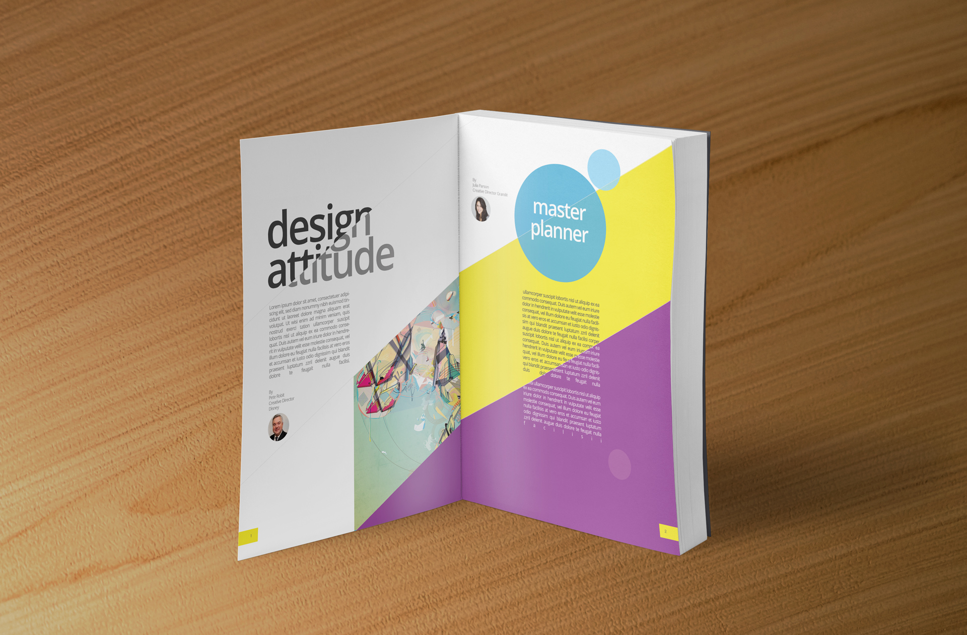 Open Softcover Book Mockup with Inner Pages