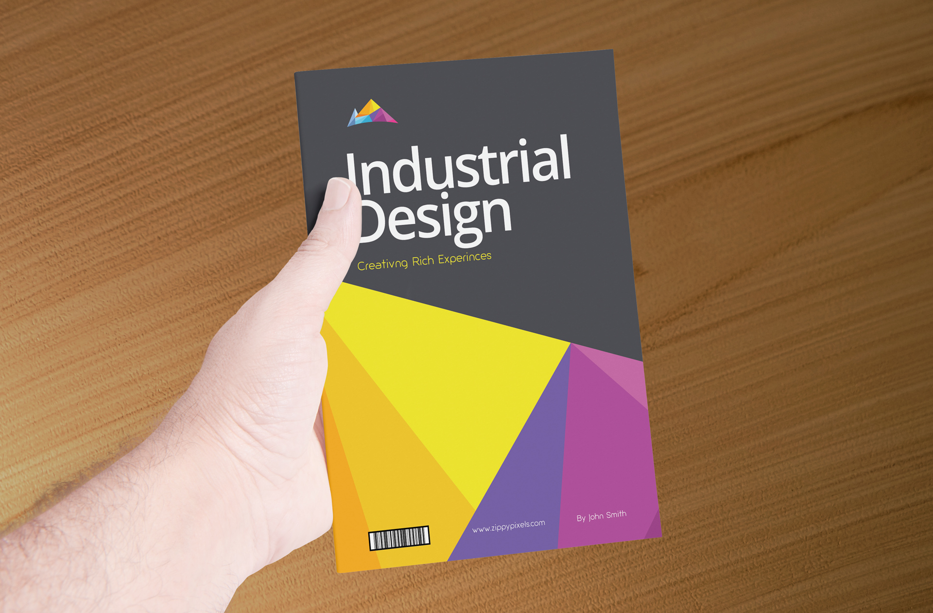 Hand Holding Softcover Book Mockup for Branding