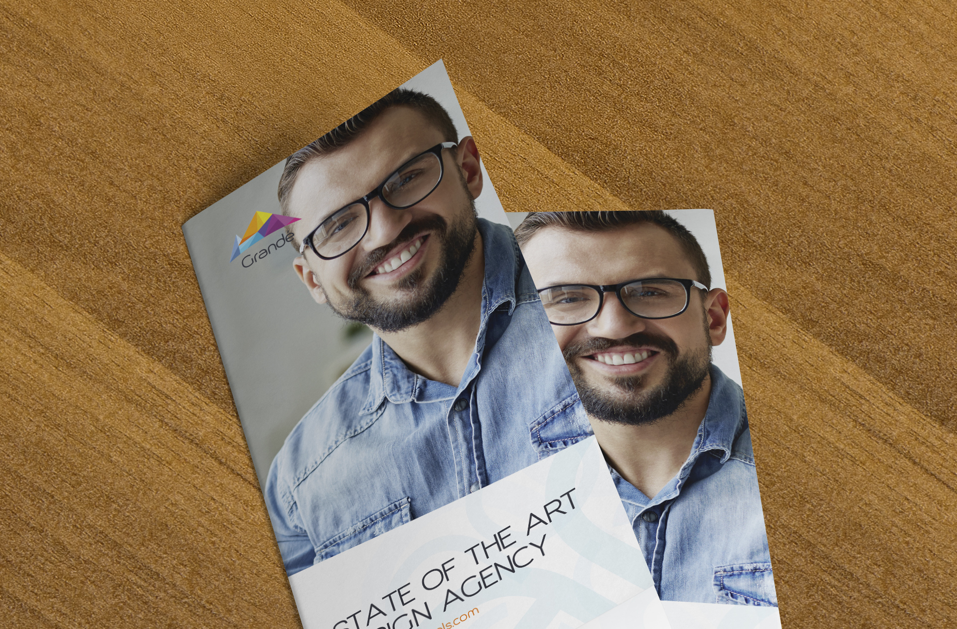 advertising material mock-up