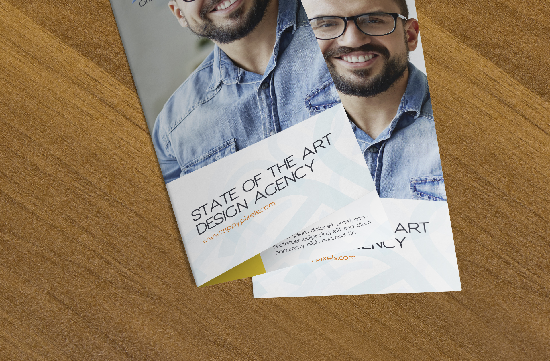 advertising material mock-up