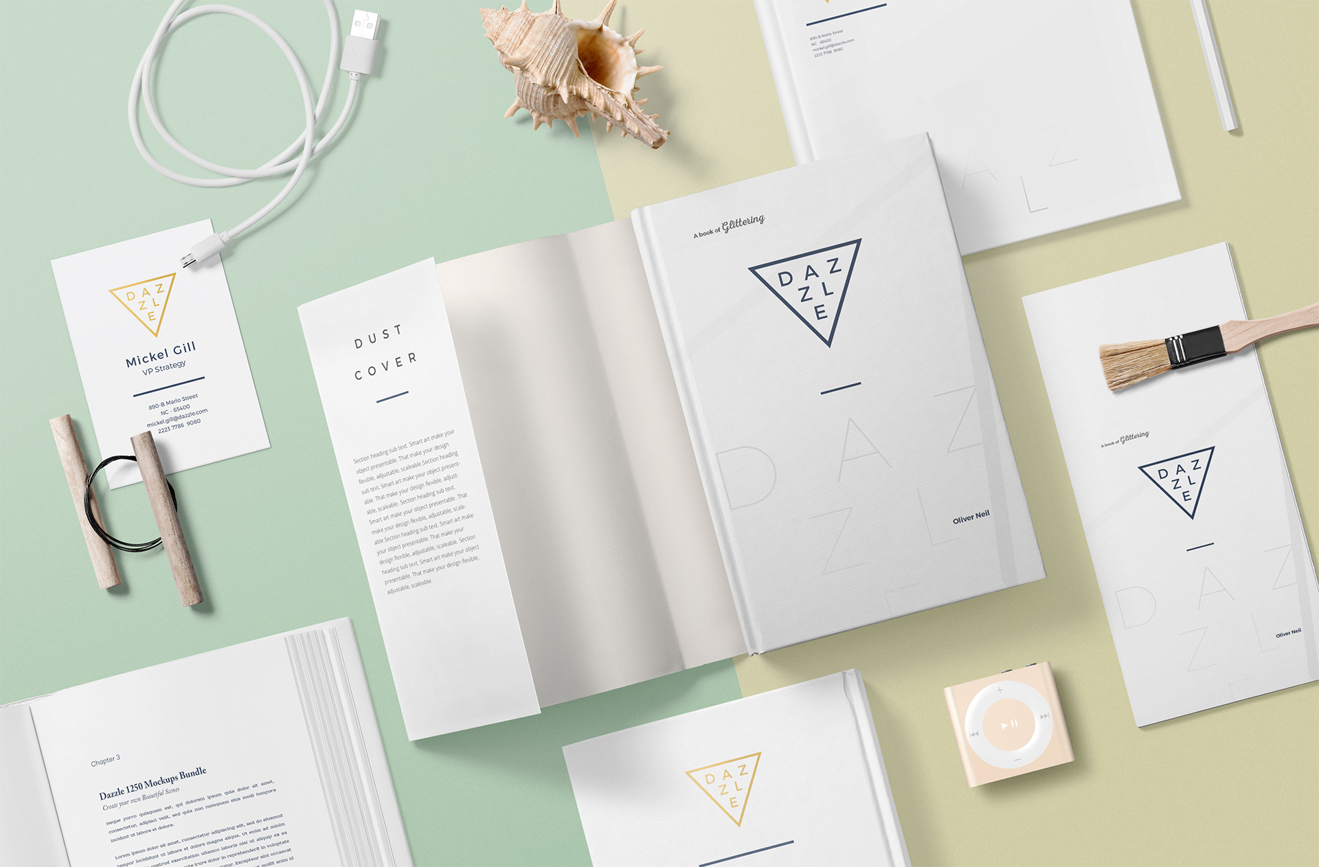 Elegant Stationery Mockup with Branding Elements