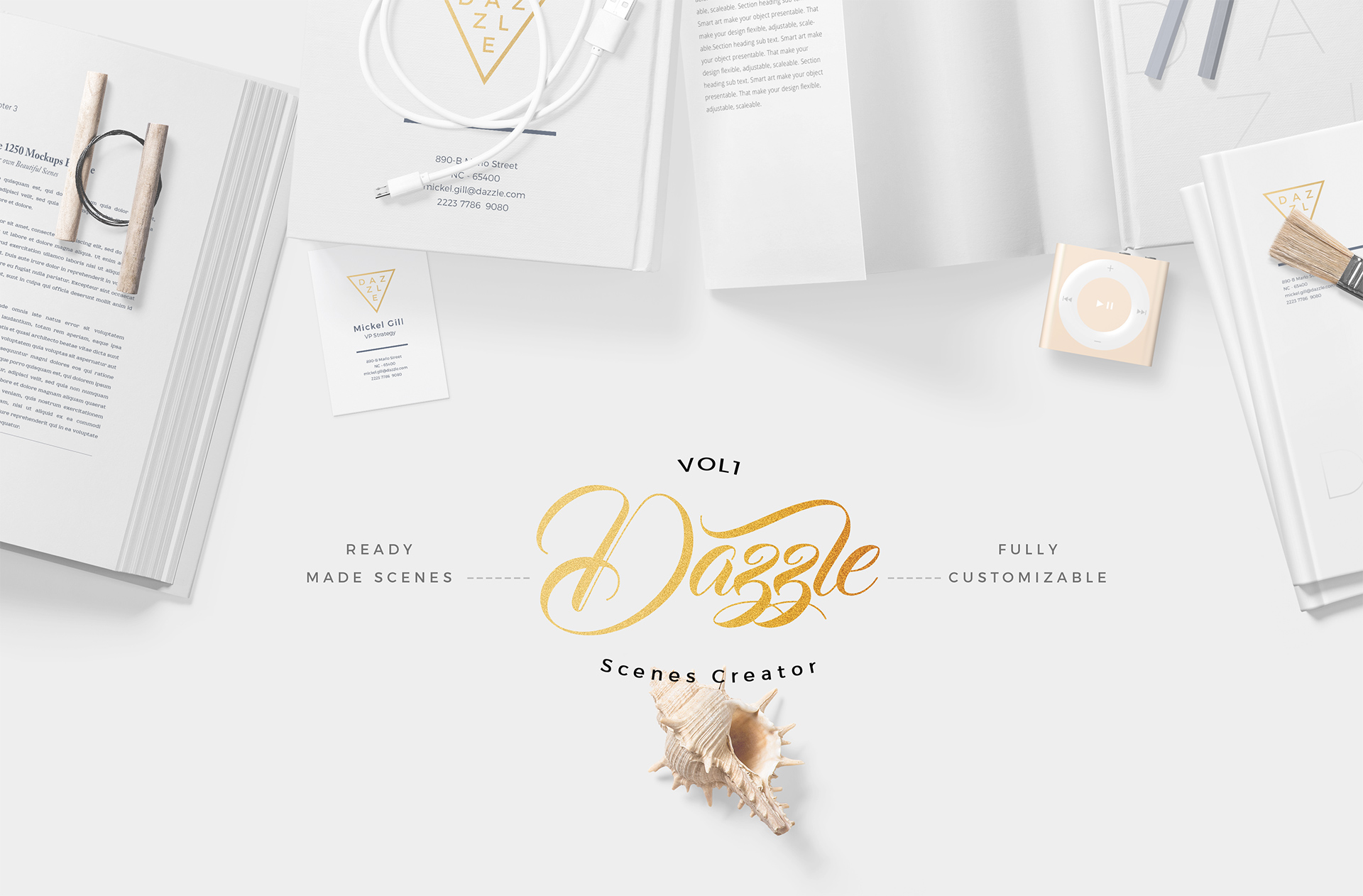 Creative Branding Scene Creator with Customizable Items
