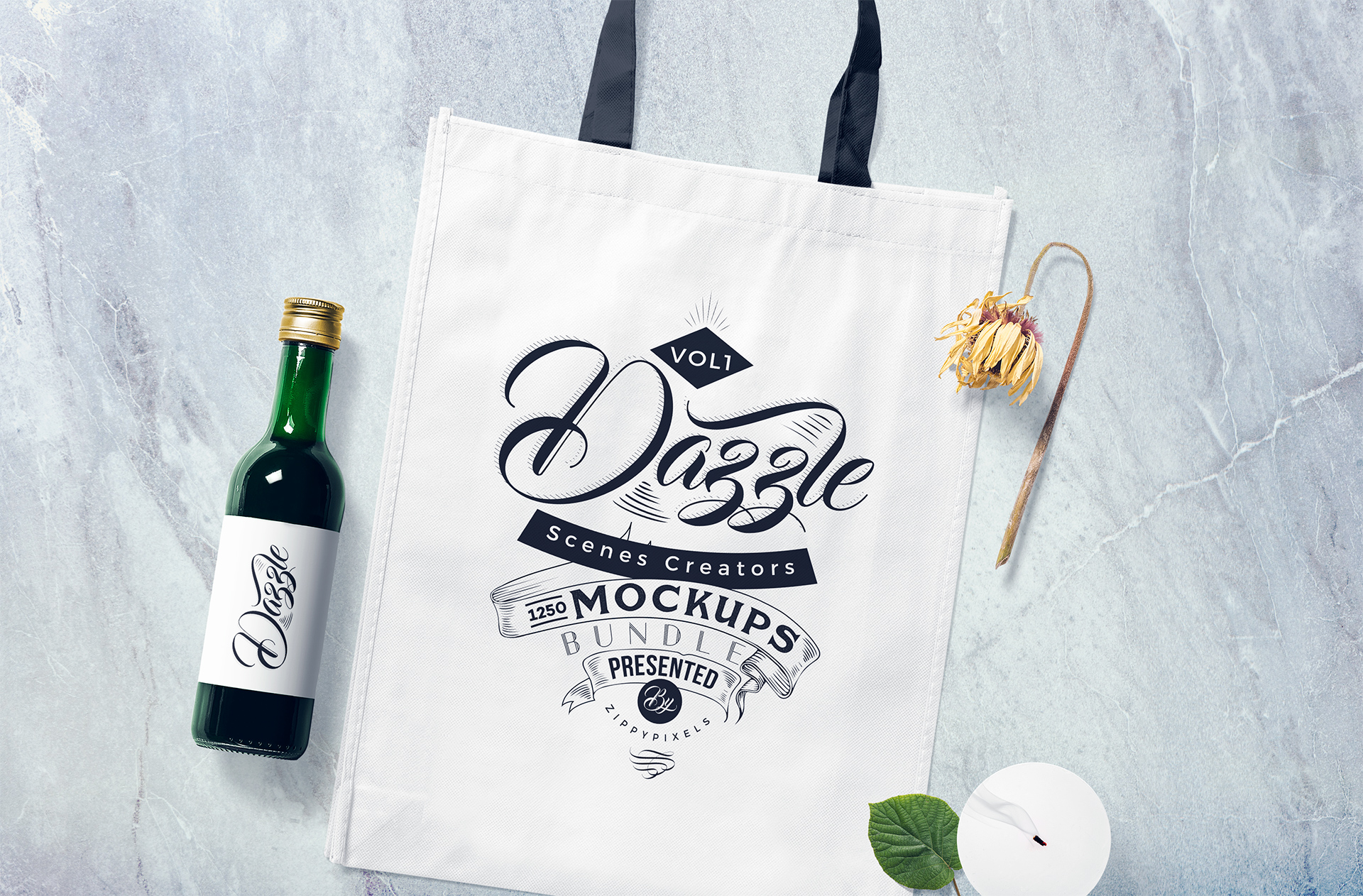 Minimalist Tote Bag and Packaging Branding Mockup