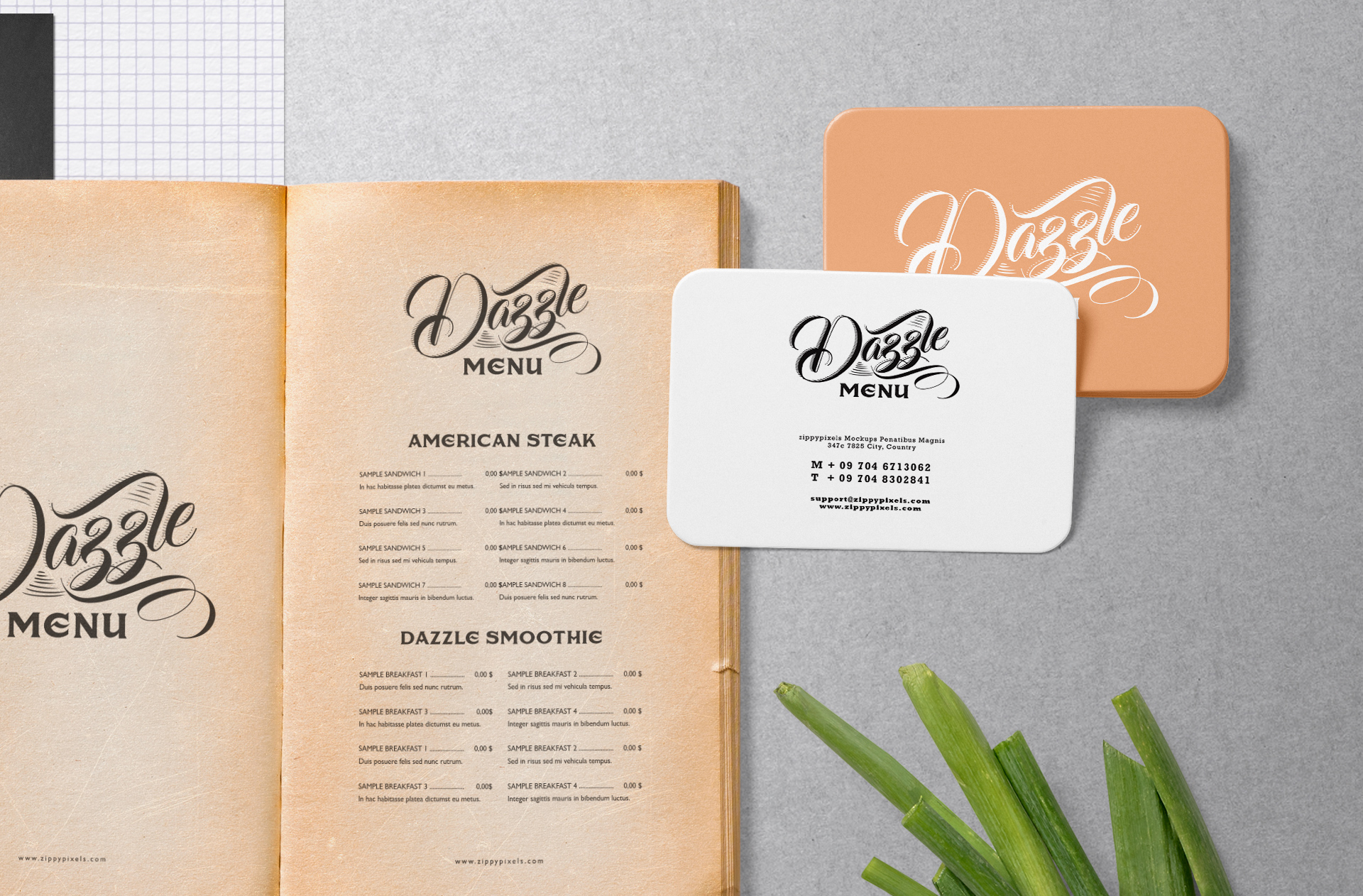 elegant menu design