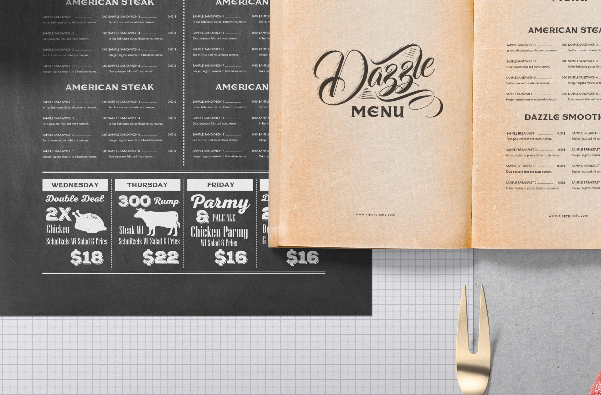 elegant menu design