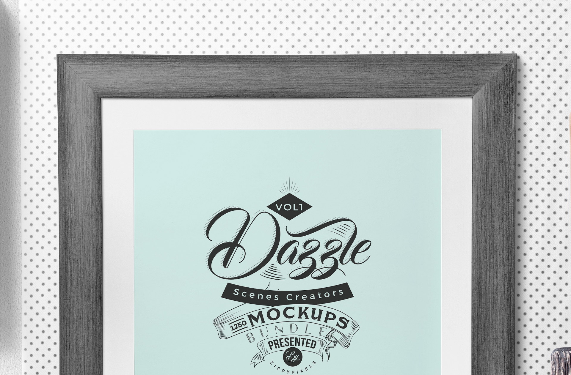 artistic photo frame mockup