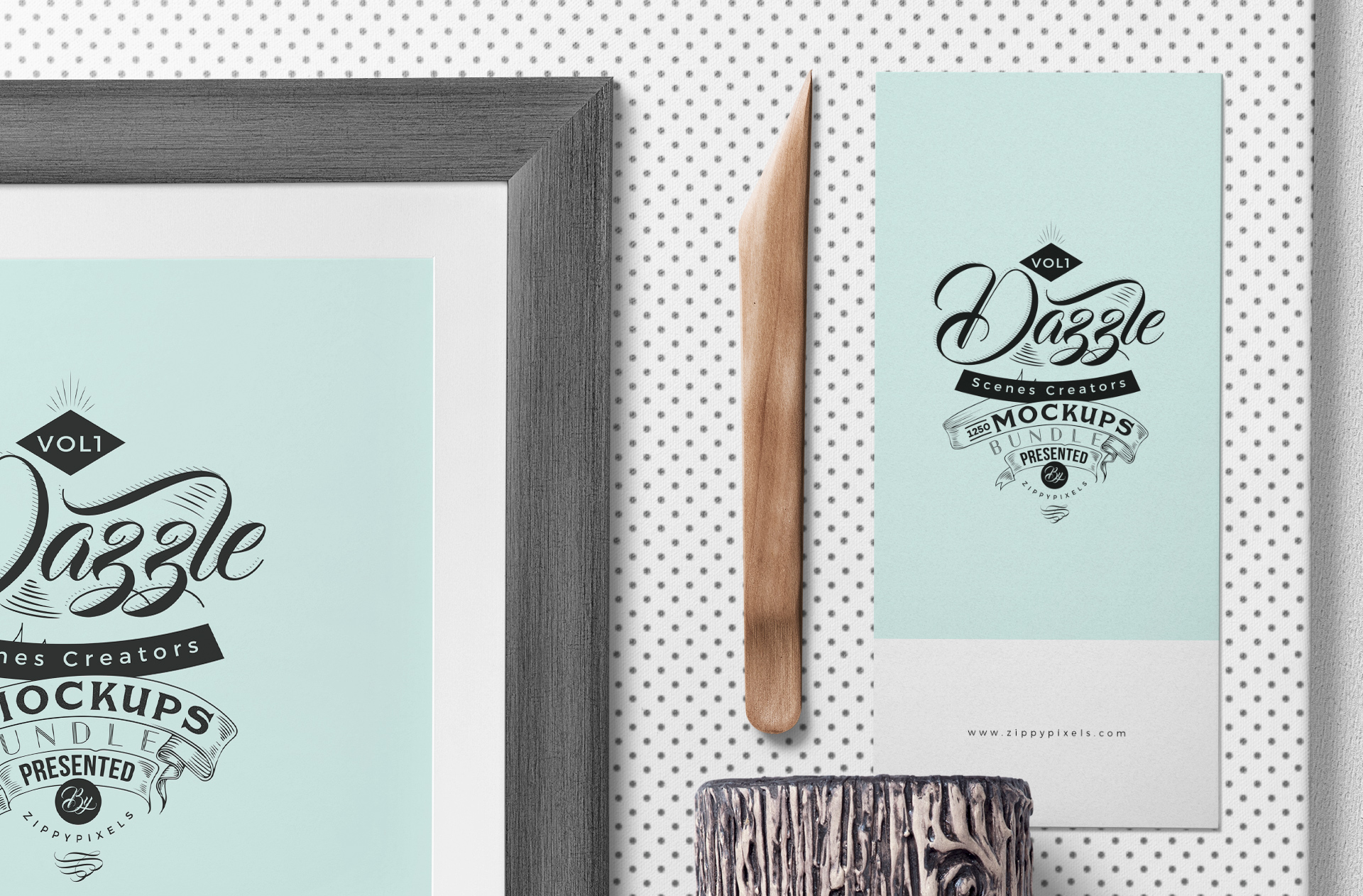 artistic photo frame mockup